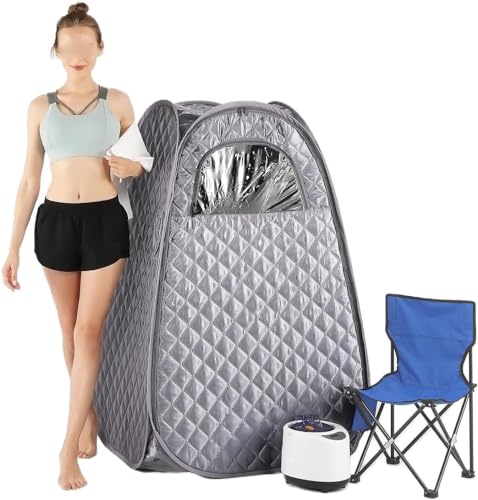 Generic Portable Steam Sauna Full Body for Home Spa, Sauna Tent with Steamer 2.6L 1200W Steam Generator, 90 Minute Timer, Chair, Remote Control(B), Size