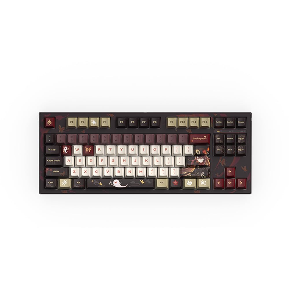 GENSHIN IMPACT Hu Tao: Fragrance in Thaw Themed Mechanical Keyboard Kailh Box Red Switches 87 Keys