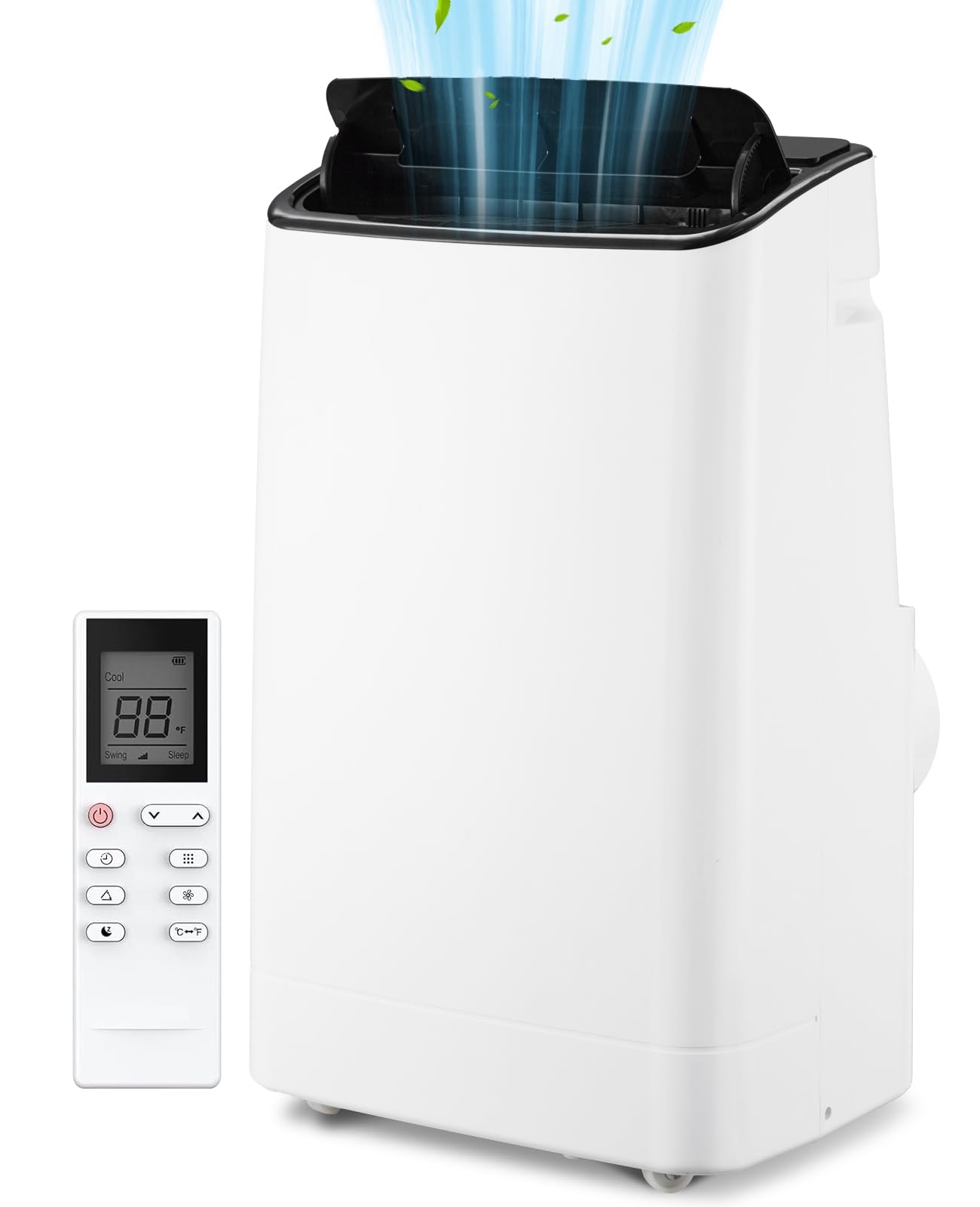 Takywep 14,000BTU Portable Air Conditioner, Portable AC Unit with Remote Control, Energy-Efficient Cooling for 750 Sq.ft Spaces, 3-In-1 Cool, Fan, Dehumidify Modes, Sleep Mode, Portable AC for Room