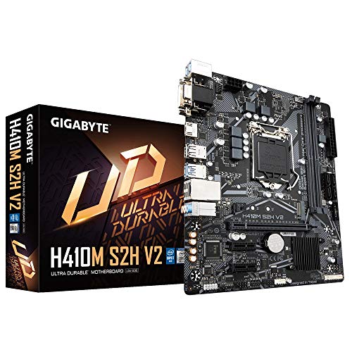 GIGABYTE H410M S2H V2 Intel H410 LGA 1200 Micro ATX DDR4-SDRAM Motherboard