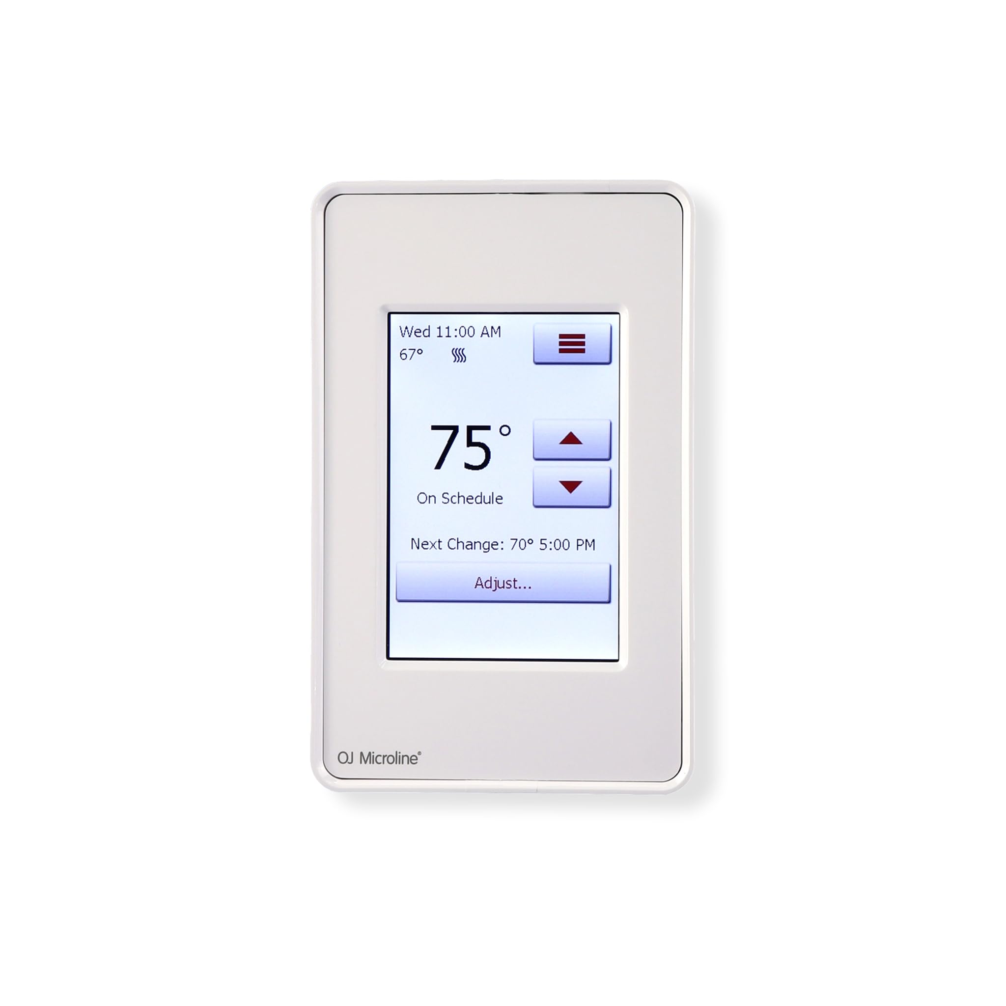 OJ Microline UDG4 Touchscreen Programmable Floor Thermostat w/Class A GFCI - 120/240v in Floor Heating Thermostat - Dual Sensing - Includes Flooring Sensor - 3-Year Warranty & USA Product Support
