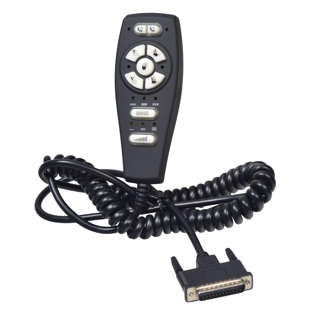 AlveyTech Hand Control for Pride LC-525, LL-770 Series, & Mega Motion LC-100 Lift Chairs with Heat & Massage (Serial Number LB410312004F30 and Later) - Replacement Recliner Chair Remote (ELEASMB7220)