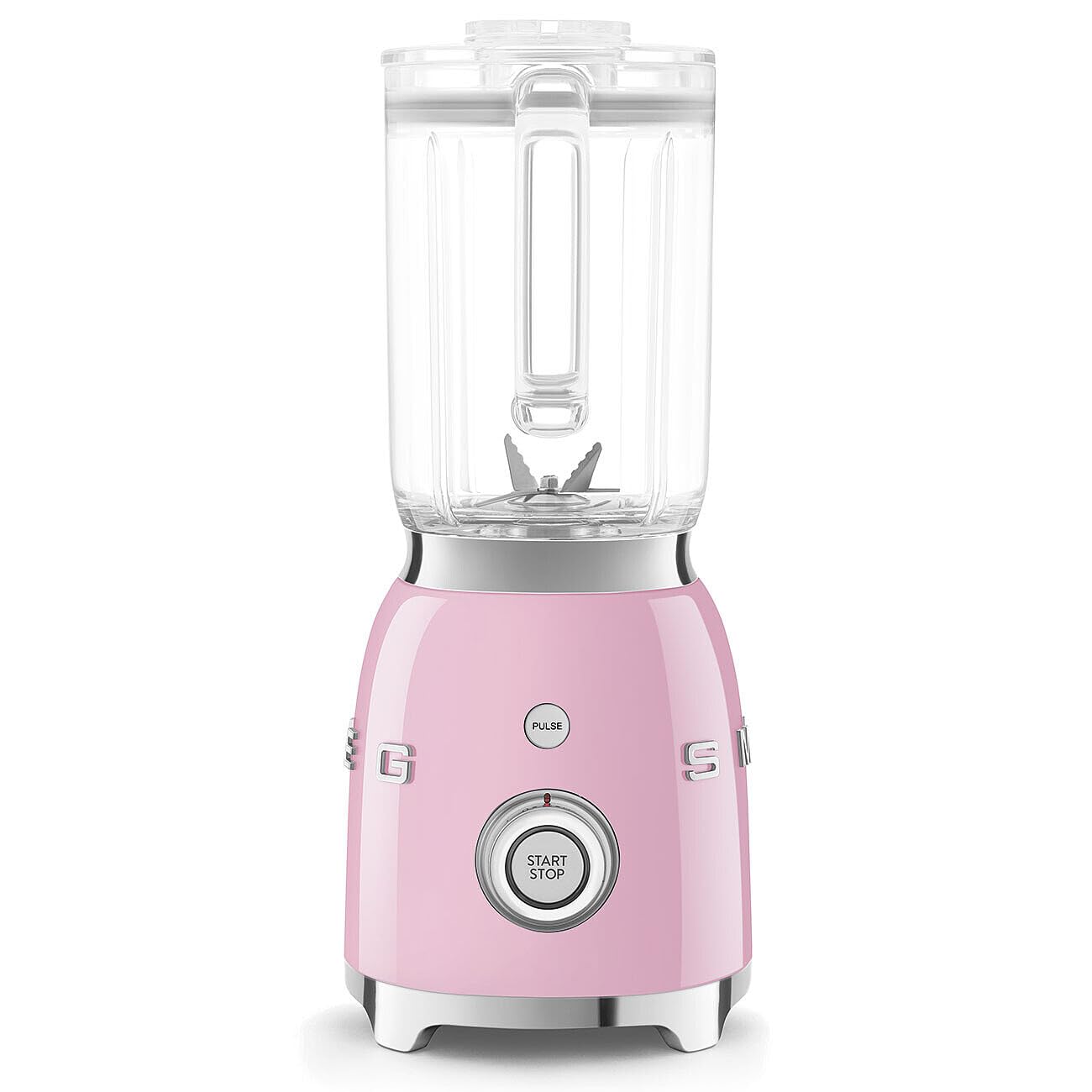 SMEG 50's Retro NEW Countertop Blender with 4 Presets and 4 Speed Settings with 6 Cup BPA Free Titan Renew JUG (Pink)