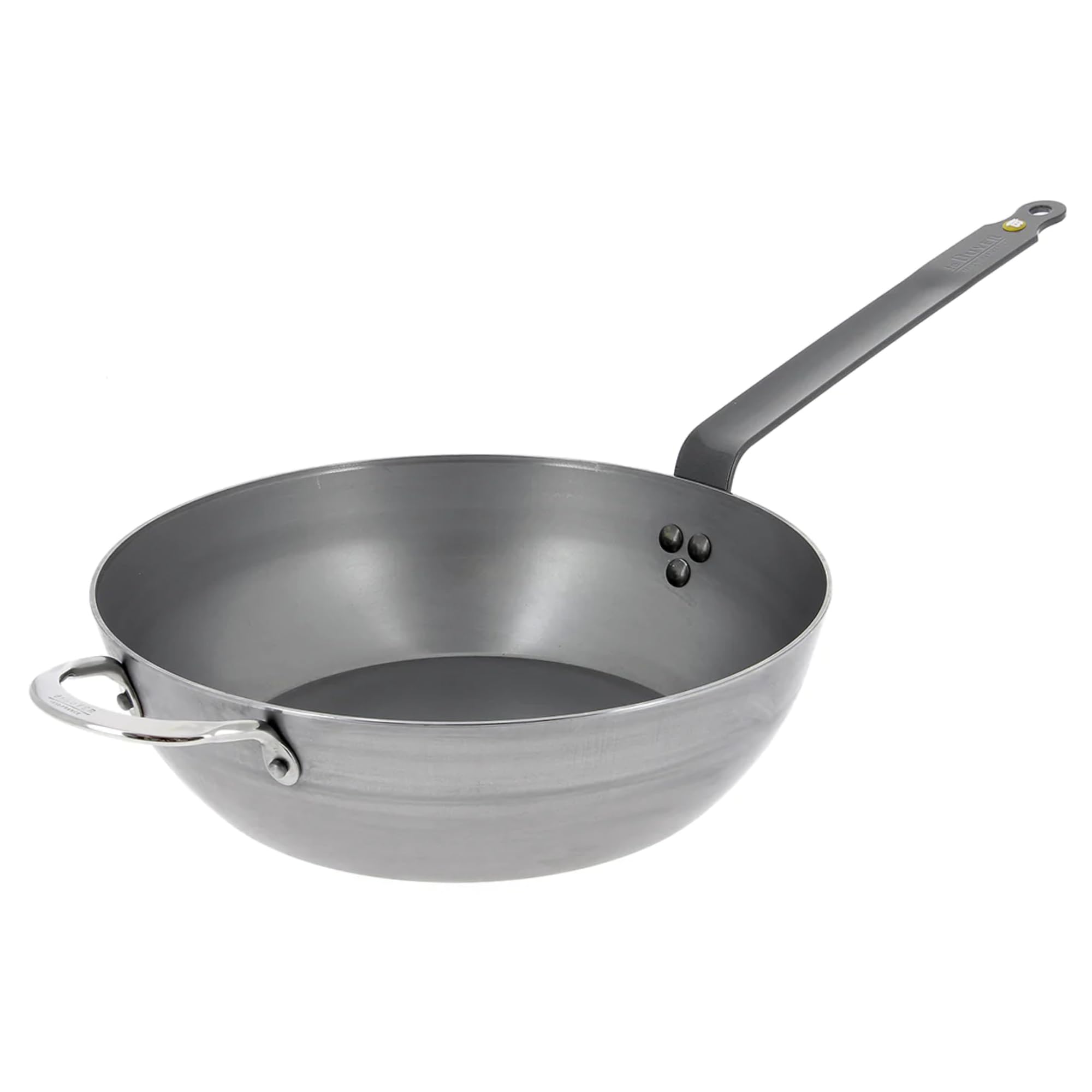 de Buyer MINERAL B Carbon Steel Country Fry Pan - 12.5” Diameter, 8.9” Cooking Surface - Ideal for Sauteing, Simmering, Deep Frying, Stir Frying, One-Pan Meals - PFAS, PFOA, PFOS Free - Made in France