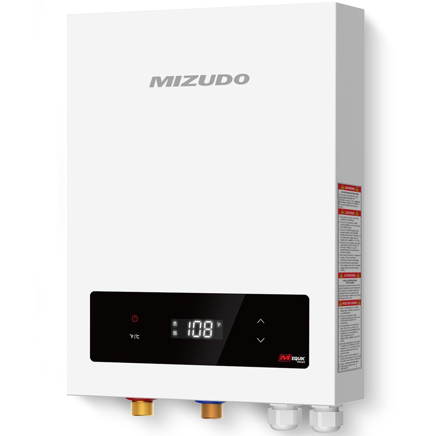 Electric Tankless Water Heater, MIZUDO 24kW 240Volt, on Demand Instant Endless Hot Water Heater, with LED Digital Display, 3-4 Point of Use Hot Water for the Whole House Shower,Up to 5.6 GPM