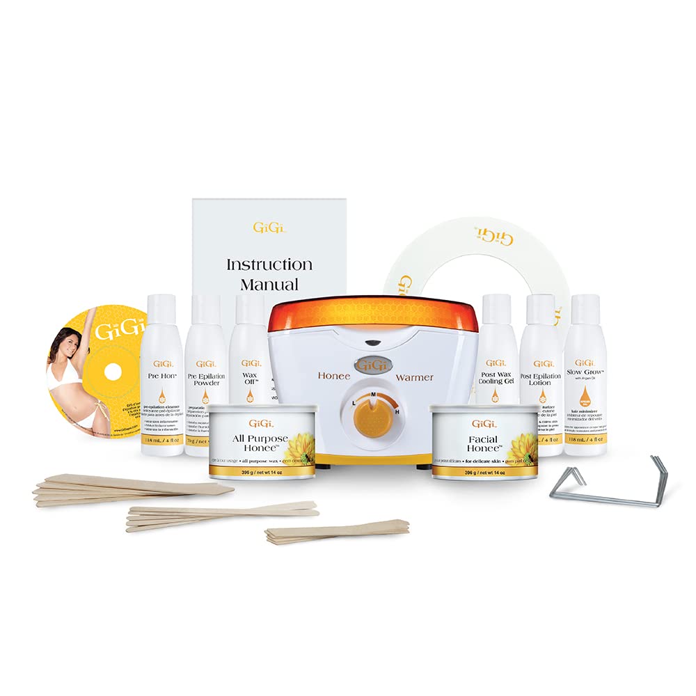 GiGi Pro 1 Hair Removal Waxing Kit for Women - All-in-One Wax Kit for Face, Body, Bikini, Brazilian, Brows, Underarms, & Legs, Easy At-Home or Salon Use, For All Hair & Skin Types