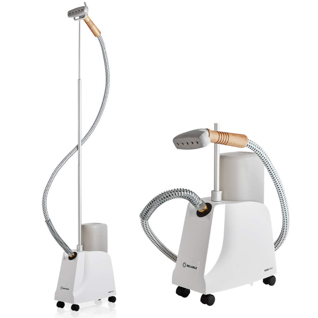 Reliable VIVIO 170GC Garment Steamer - 1300W Professional Steamer for Clothes with Fabric Brush, Standing Garment Steamer with Fabric Covered Steam Hose, 2 Hours Continuous Steam 2 Minute Heat-Up Time