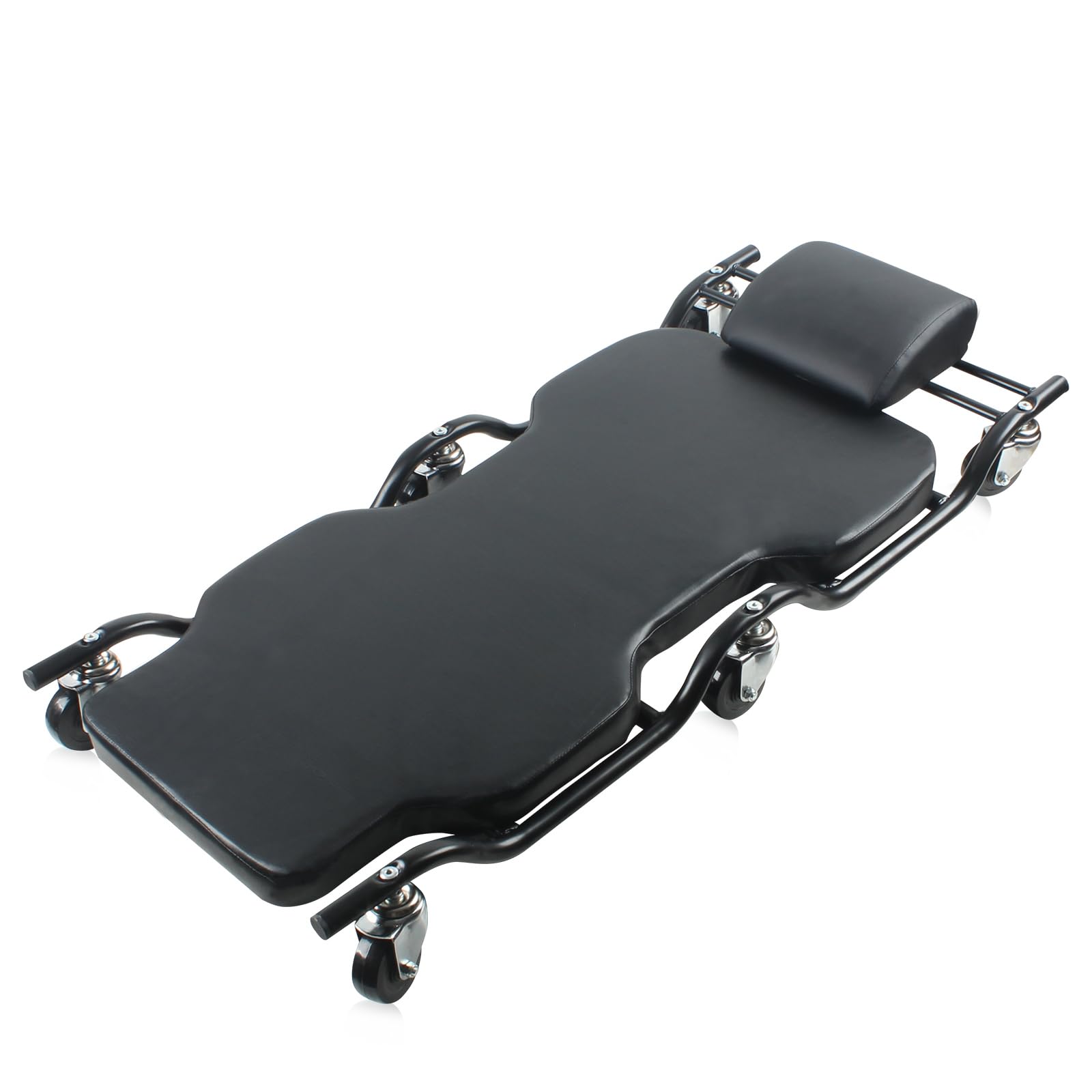 HKTE 44 inches Heavy Duty Garage Creeper, Low Profile Design, Durable Metal Frame, Comfortable Pillow