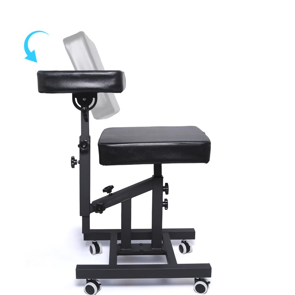 JZsmpmu Tattoo Chairs, Chairs with Multiple uses, Tattoo Chairs with Adjustable Panel Height Angles for Tattoo Artists and Also for customers,for Tattoo Shop Furniture (with Wheels)