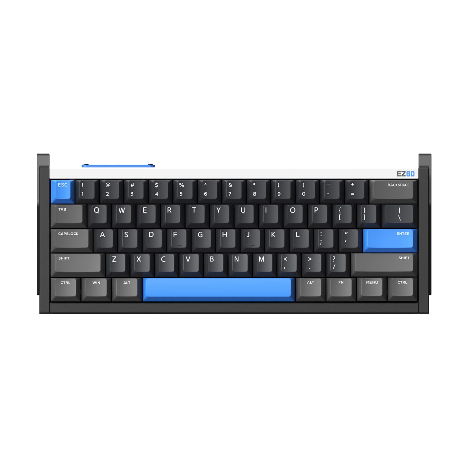 iQunix EZ60 Esports Gaming Keyboard, 60% RGB Mechanical Keyboard, 61 Keys with Magnetic Jade Switches, Rapid Trigger, Adjustable Actuation, Double Shot PBT Keycaps, for Win/Mac Laptop PC