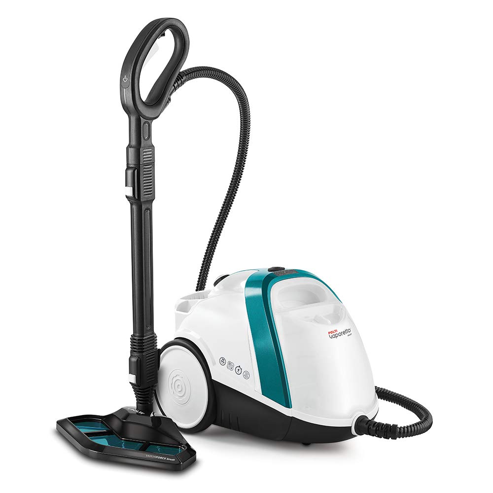 POLTI Vaporetto Smart 100 Steam Cleaner with Unlimited Steam Technology, Sanitize Floors, Carpets and Surfaces Adjustable High Power Steam Pressure Up to 58 PSI with 10 Accessories 2 Year Warranty
