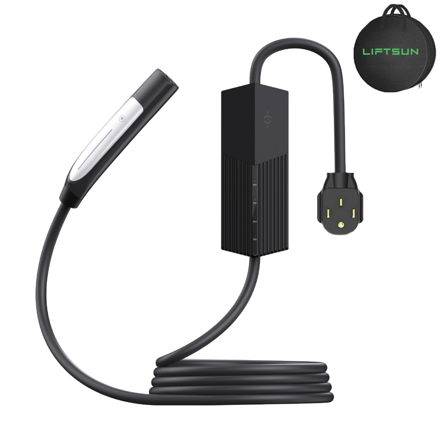 Liftsun Fast Tesla EV Charger Level 2,15/24/32/40 Amp 240V,NACS Electric Vehicle Charger with 21Ft Charging Cable NEMA 14-50 Plug, Plug-in Home EV Charging Station for All Tesla Model X/Y/3/S