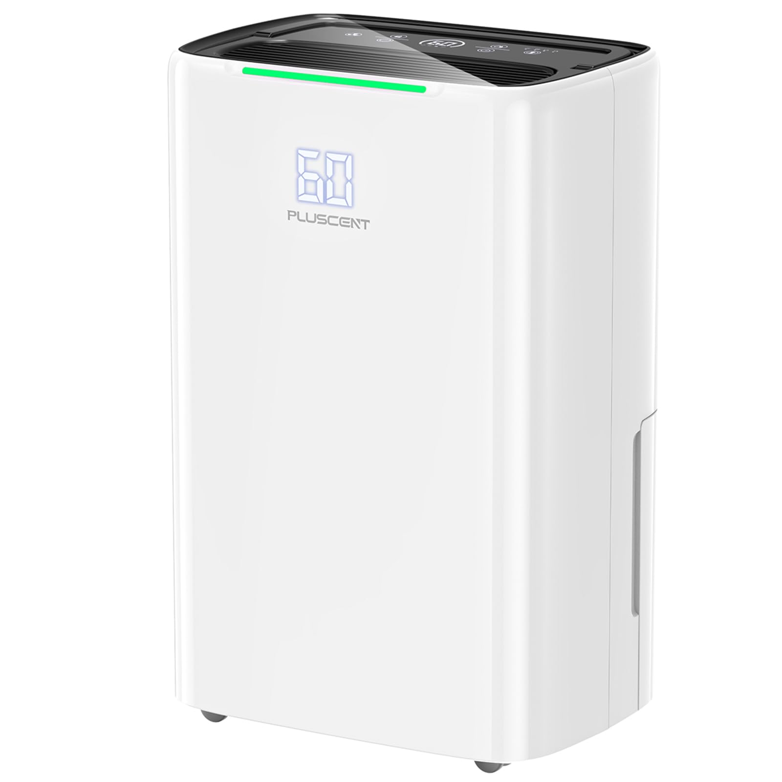 52-Pint Energy Star Dehumidifier for Basement, PLUSCENT 5000 Sq.Ft Coverage with Drain Hose, Ultra-Quiet 4 Modes, Smart Humidity Sensor & 24H Timer for Home/Bedroom/Large Rooms