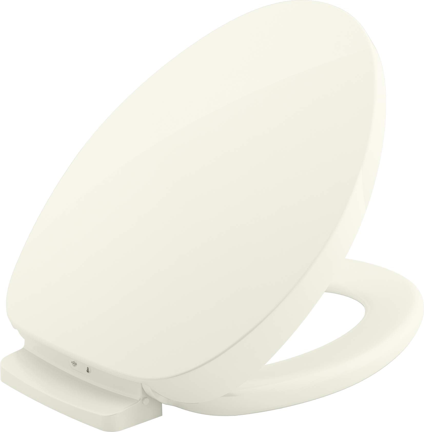KOHLER K-10349-96 Purewarmth Heated Quite-Close Elongated Toilet Seat, Heated Toilet Seat, Soft Close Toilet Seat, Biscuit
