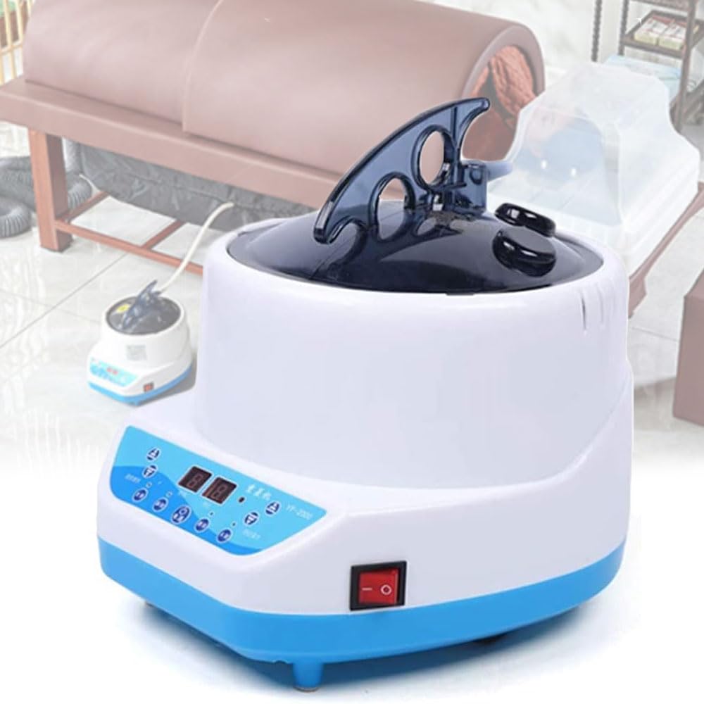 4L Intelligent Sauna Steam Generator, 2000W Portable Spa Fumigation Machine, Double Head Switch, with Detachable Liner&Remote Control, Anti-dry Burning&Anti-leakage, Fumigation Instrument, for Indoor