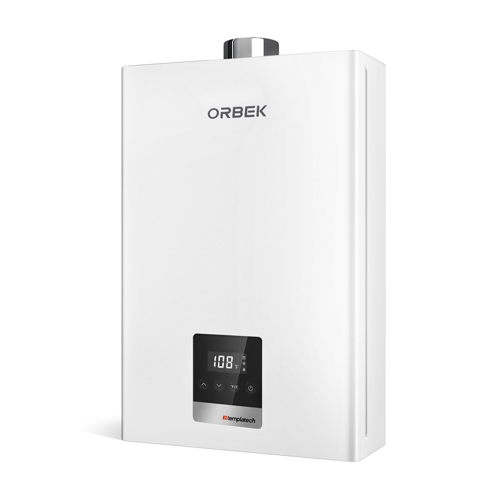 Propane Gas Tankless Water Heater - ORBEK Indoor Installation 100,000 BTU Up to 4.3 GPM - CSA Certified On-Demand Instant Hot Water Heater 3/4" NPT Connector Size