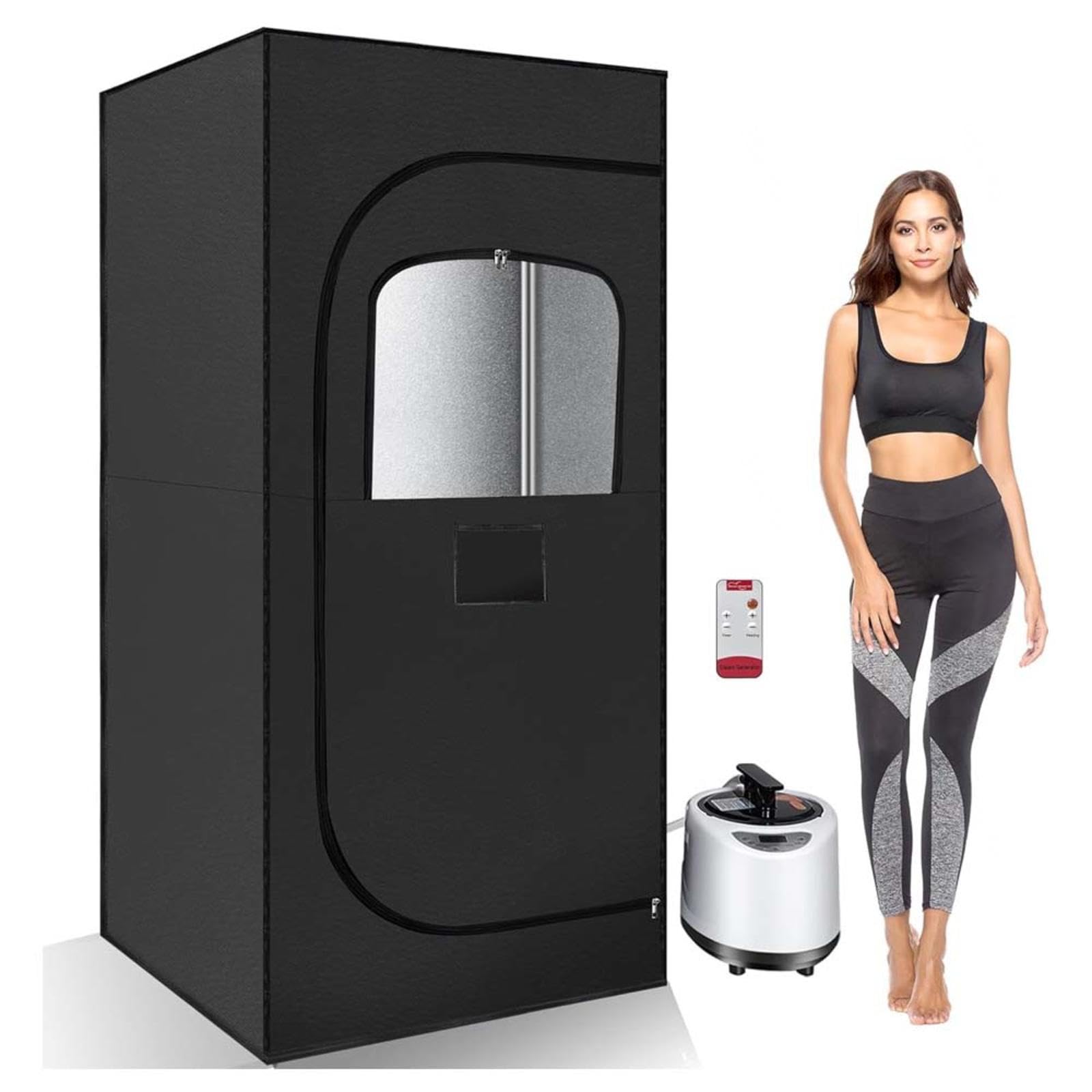 ZZWSJZKR at Home Sauna Full Body 360° Whole Body Heat Steam Cycle ， Saunas for Home Intelligent Timer with Remote Control ， Portable Suana Suitable for Home Spa Relaxation