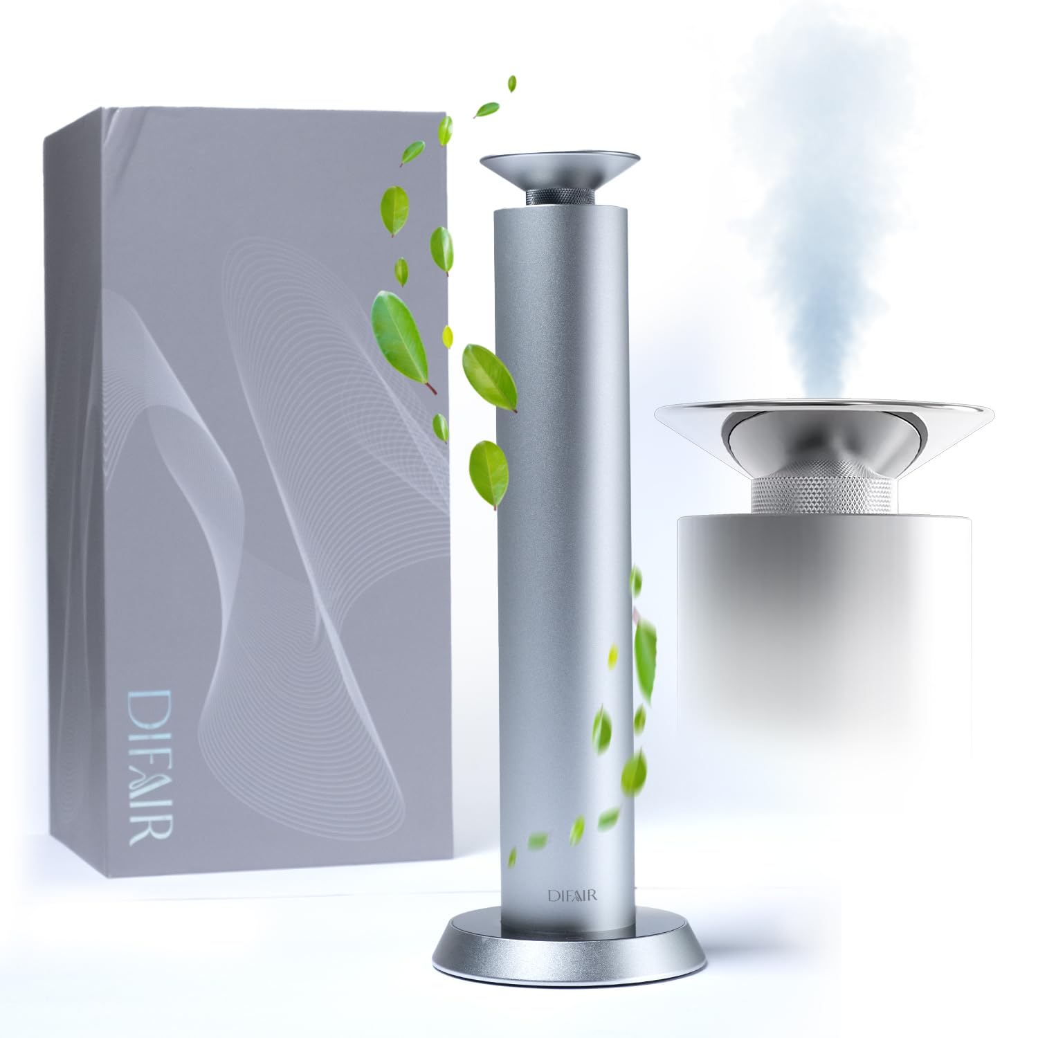 Difair Waterless Essential Oil Diffuser - Wireless Aromatherapy Diffuser Oil Machine - Fragrance Scent Diffusers for Home - Cold Air Diffuser for Office - Aroma Diffuser for Home, Hotel, Spa