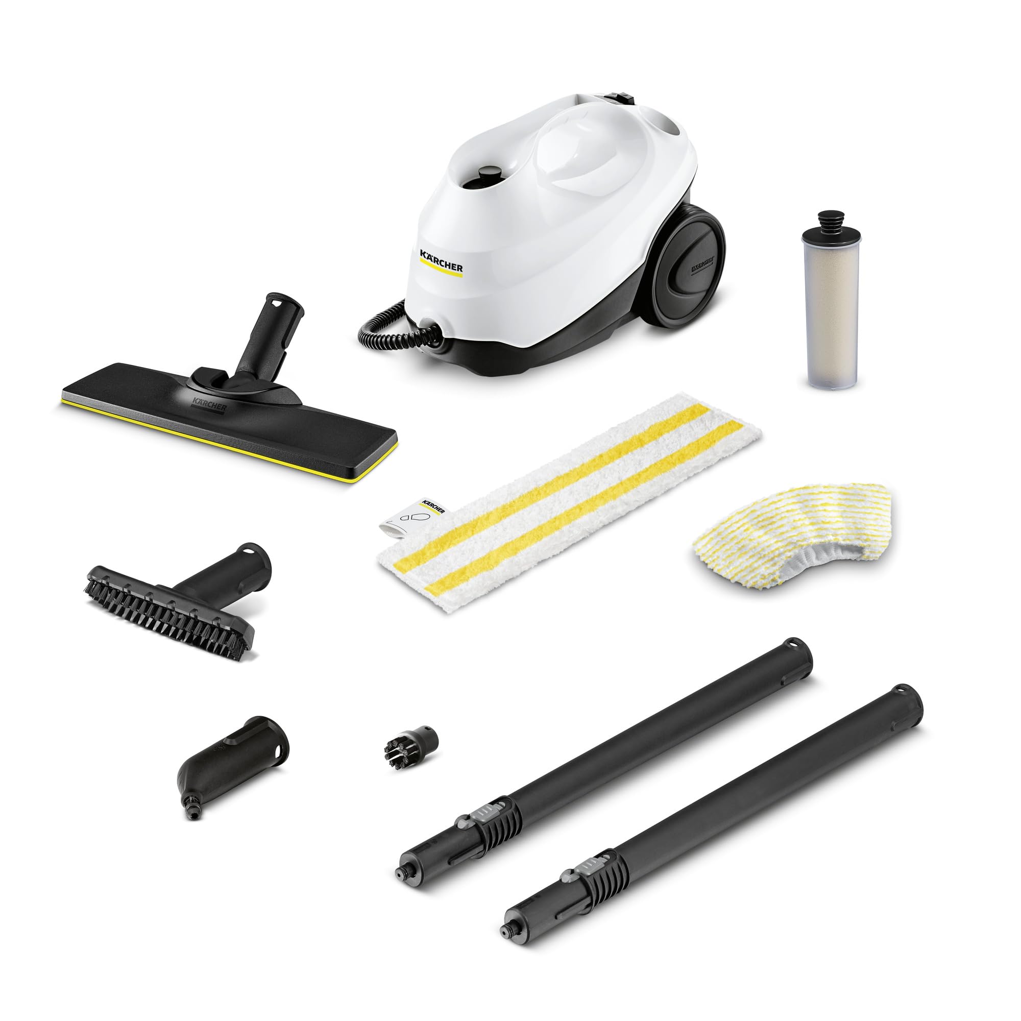 Kärcher Steam Cleaner, Multi Purpose, Power Steamer, Chemical-Free, 40 Sec Heat-Up, for Grout, Tile, Hard Floors, Appliances & More - SC 3 Easy Fix