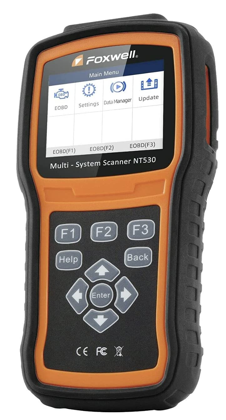 FOXWELL NT530 for Dodge Jeep Chrysler All Systems, All Maintenance Service - Bidirectional Diagnostic Scan Tool OBD2 Scanner Automotive Code Reader ABS Bleed SRS Airbag SAS TPMS TPS EPB Oil Reset CKP