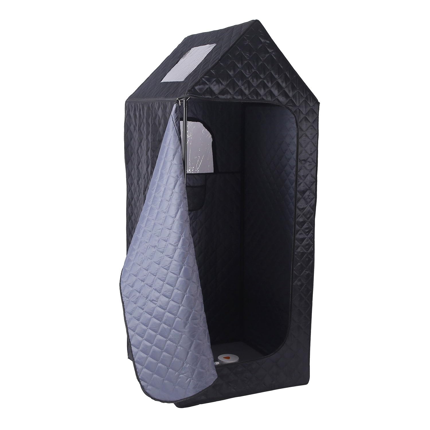Portable Full Body Sauna Box, Personal Steam Sauna with Steamer and Folding Sauna Chair, 1000W Steam Sauna Tent Steam Room for Spa, Indoor
