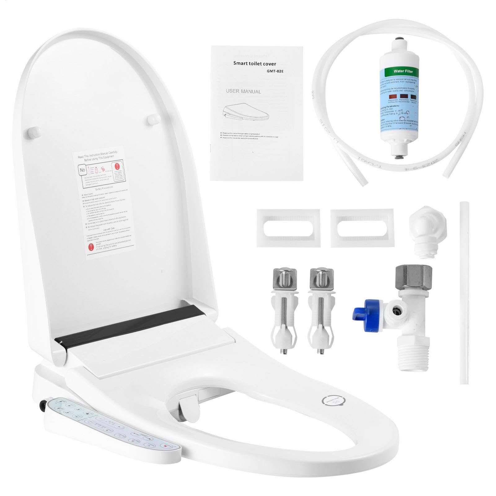 Bidet with Heated Seat - Heated Bidet Seat with Dryer,Toilet Seat Heater, Instant Heated Water, Fresh Water Spray for Home Bathroom