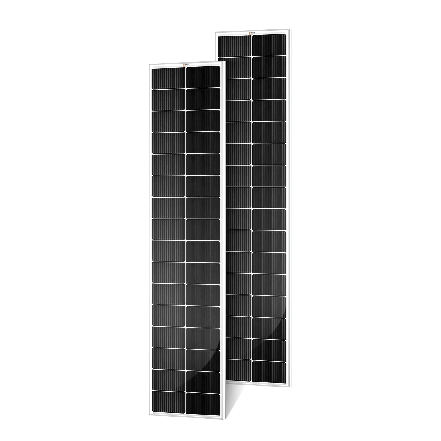 RICH SOLAR MEGA 130 Slim 2 Pack of 130 Watt Monocrystalline Solar Panel for RV, Trailer, Motorhome