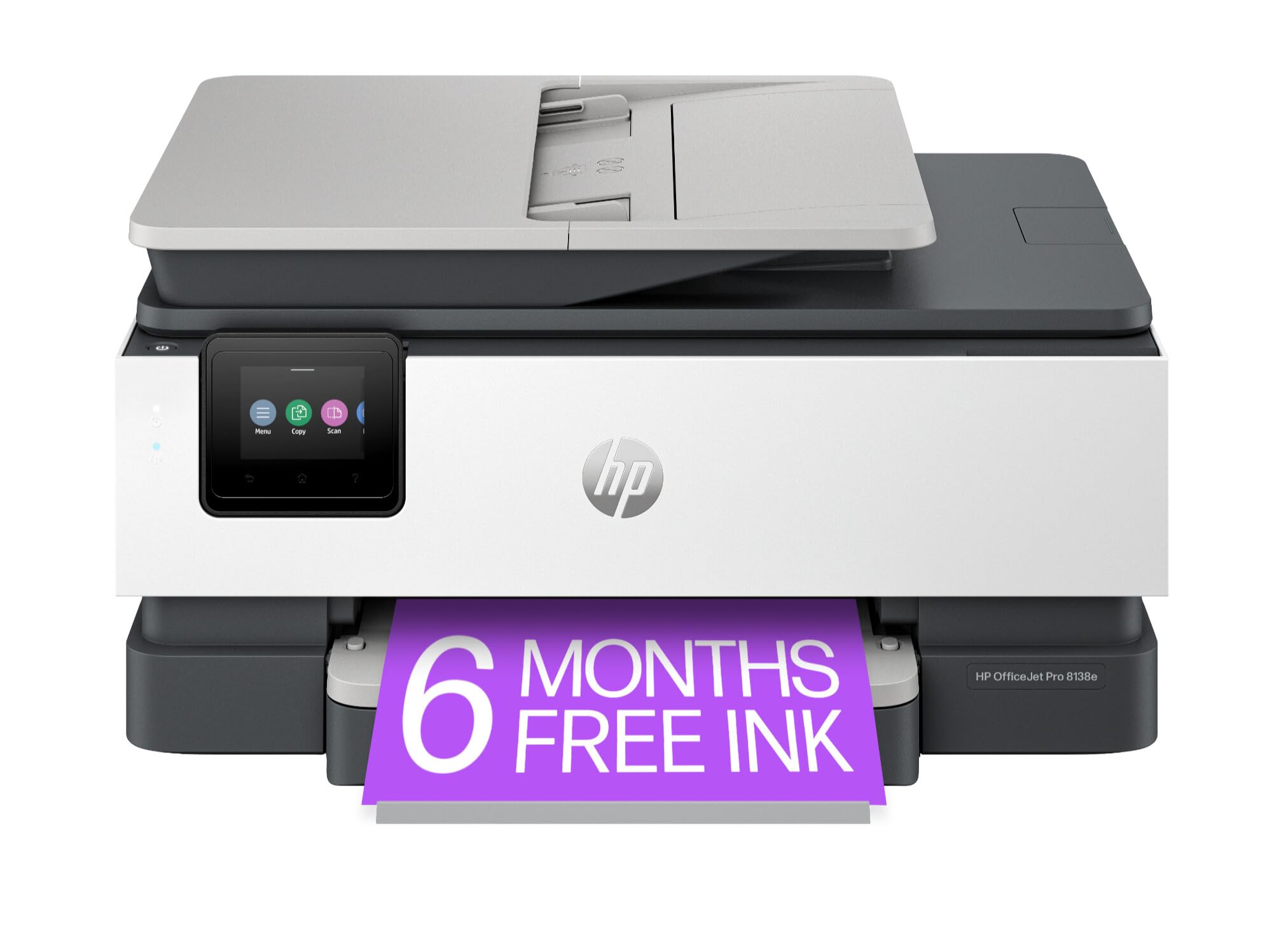 HP OfficeJet Pro 8138e Wireless All-in-One Color Inkjet Printer, Print, Scan, Copy, Fax, ADF, Duplex Printing Best-for-Home Office (Renewed Premium)