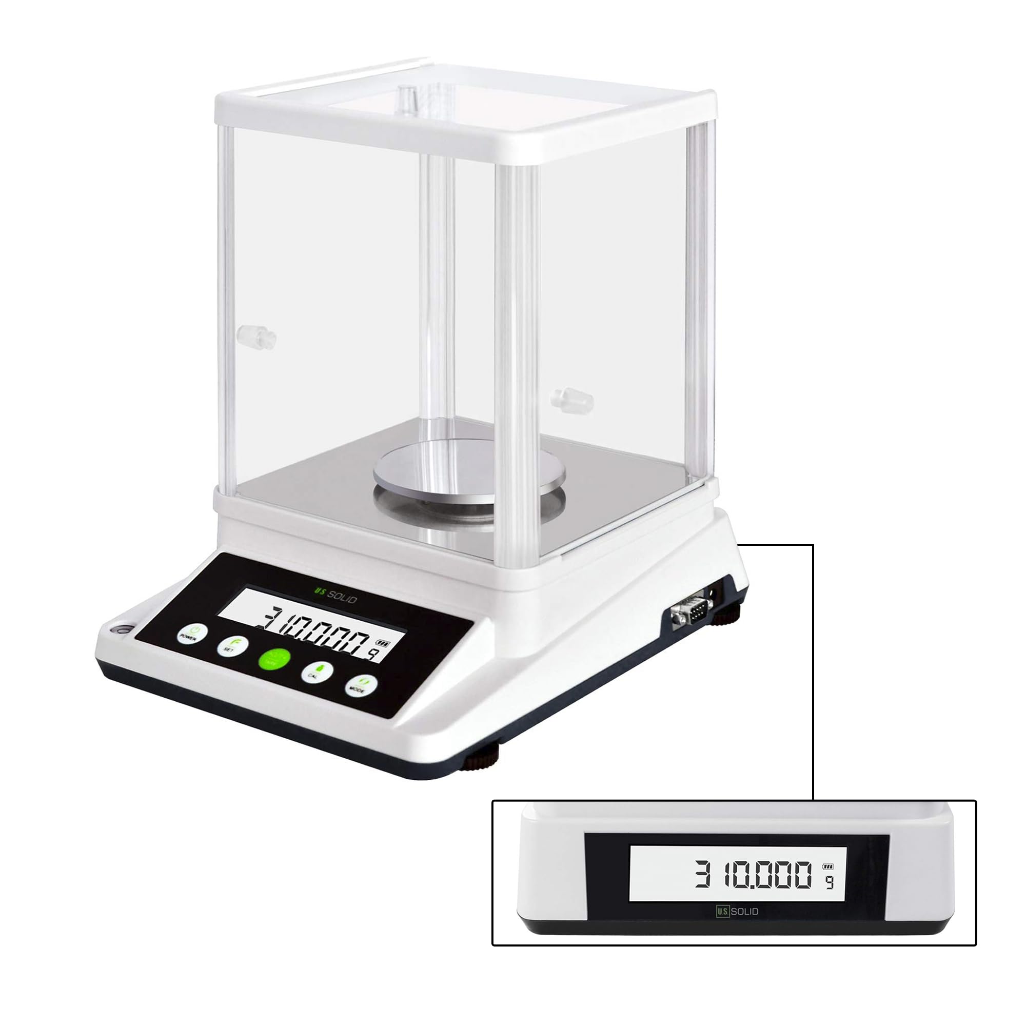 U.S. SOLID 0.001 g Precision Balance - Digital Analytical Lab Scale - Electronic 1 mg Accuracy Balance with 2 LCD Screens, 310 g x 0.001g