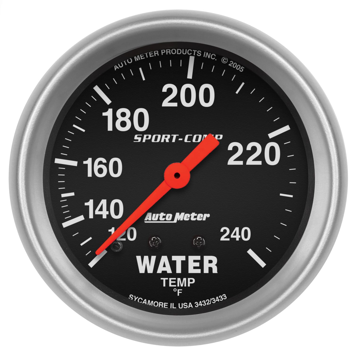 Auto Meter 3432 Sport-Comp Mechanical Water Temperature Gauge