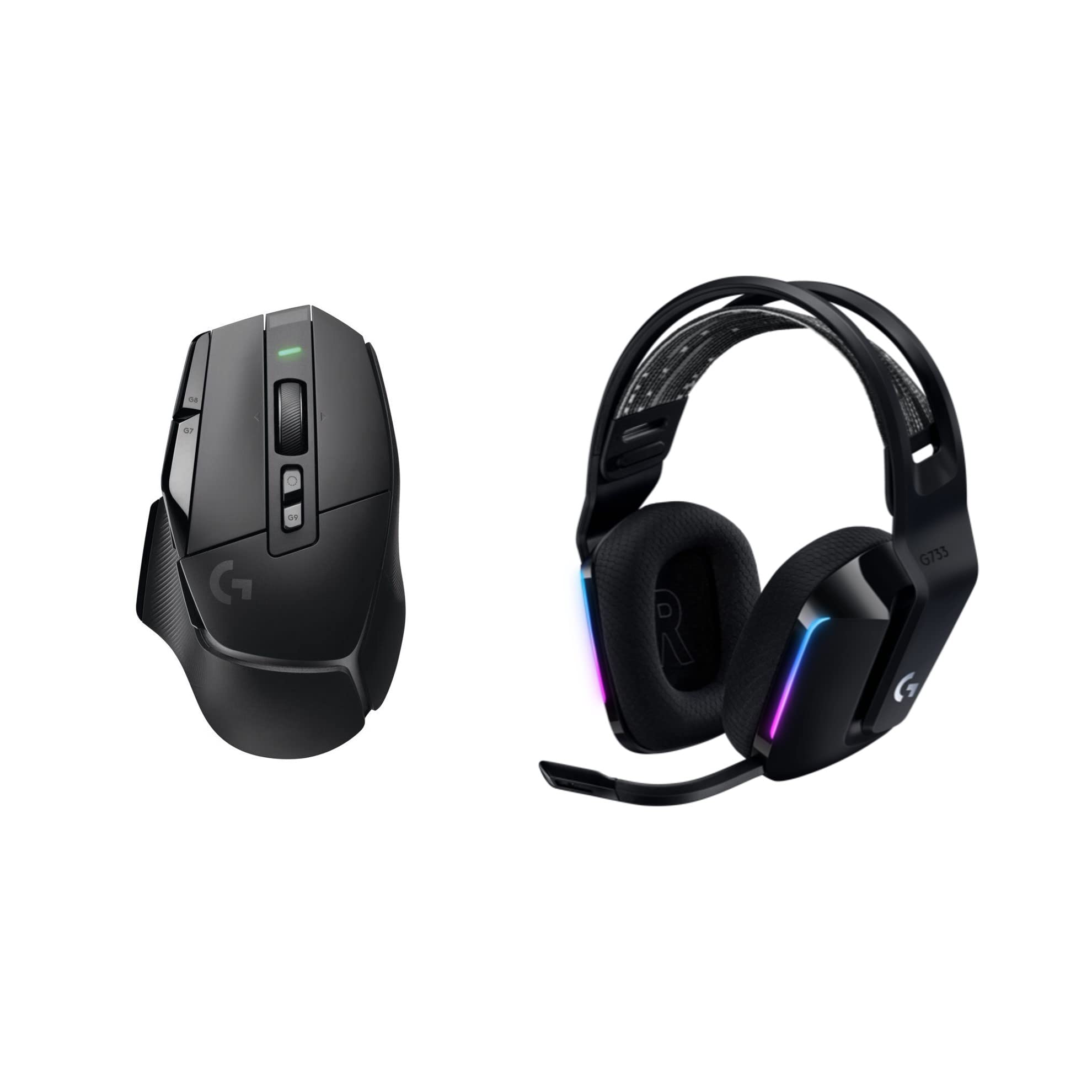 Logitech G502 X Lightspeed Wireless Gaming Mouse + G733 Lightspeed Wireless Gaming Headset - Black