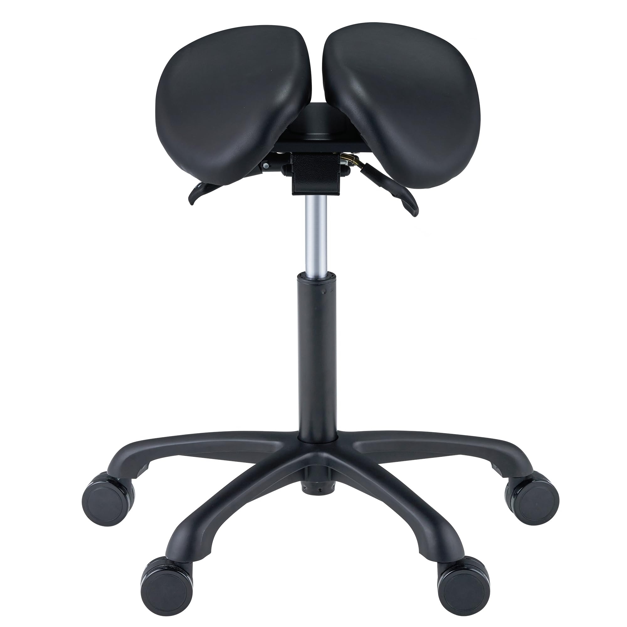 Master Massage Berkeley Saddle Stool with Black Aluminum Base