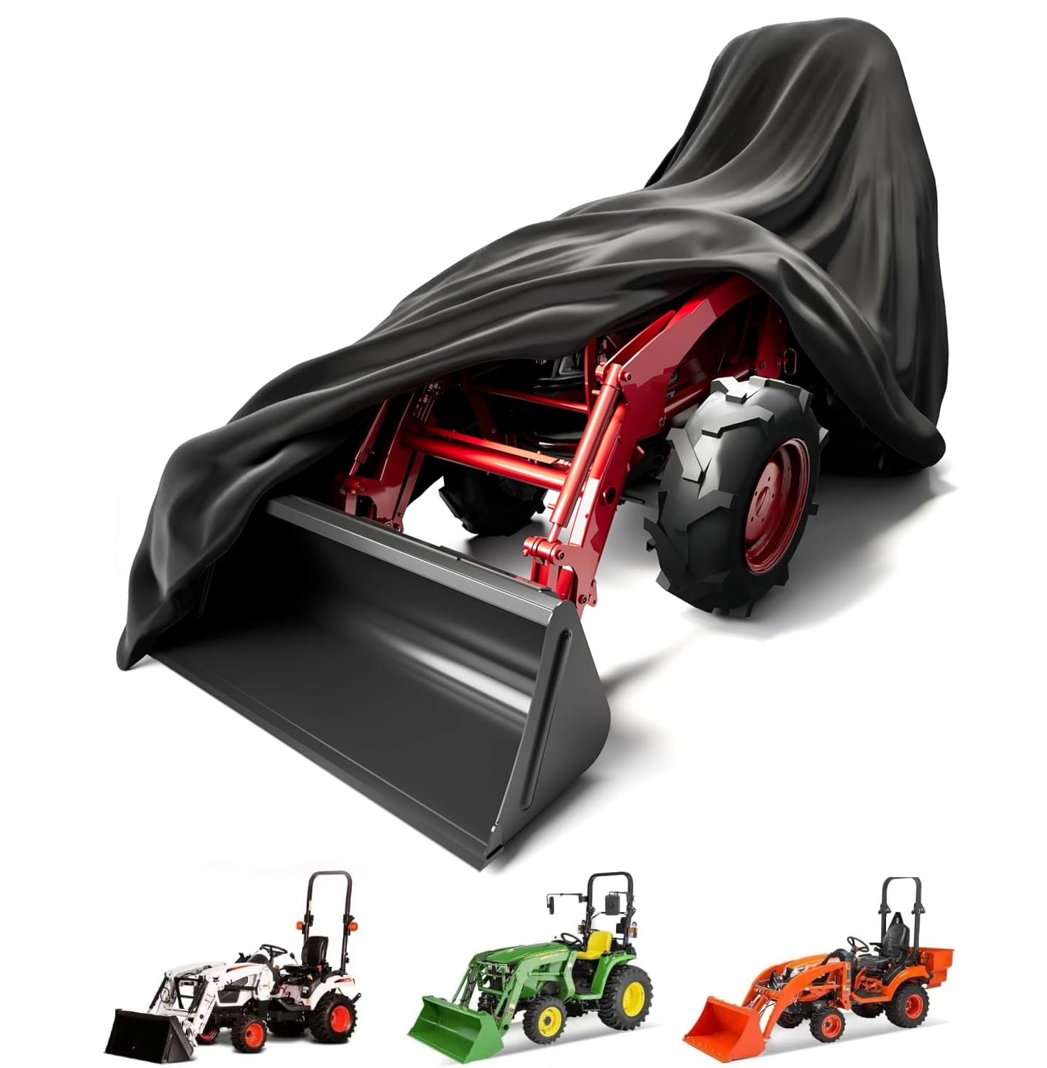 Tractor Cover, Tractor Covers Waterproof Heavy Duty, 600D Oxford Cloth Waterproof, UV Protection, Dustproof, Universal Tractor Cover（189 L x 76 W x 86 H in）