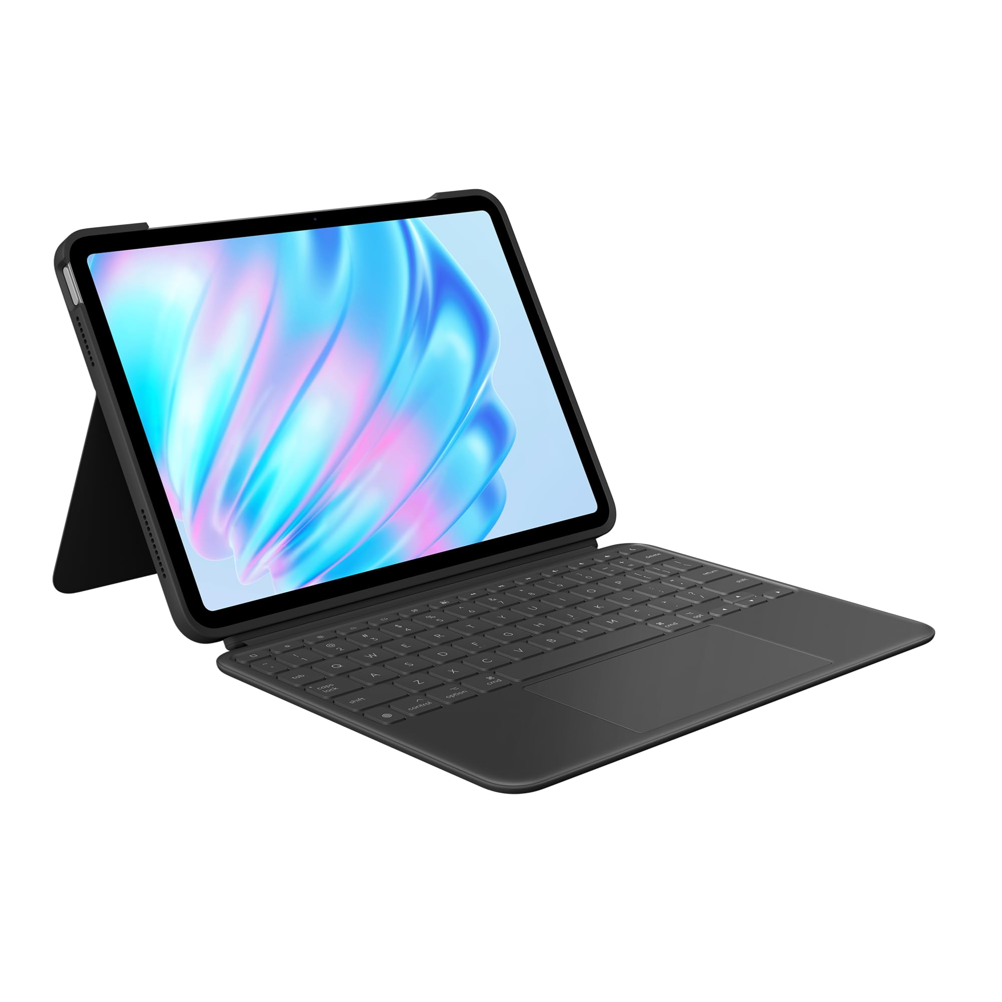 Logitech Combo Touch iPad Air 11-inch (M2 & M3), iPad Air (5th gen) Keyboard Case - Detachable Backlit Keyboard with Kickstand - Midnight Black
