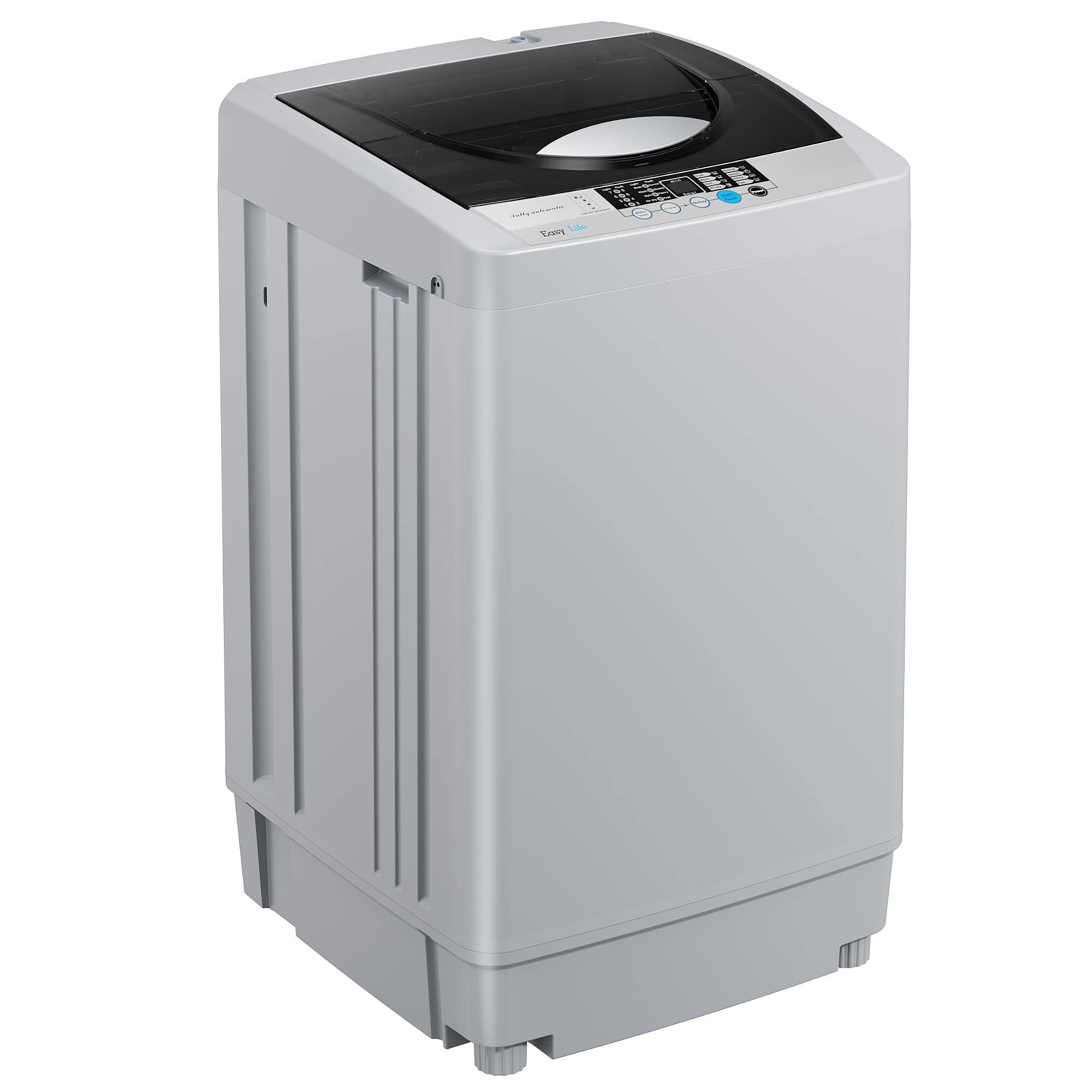 Euhomy 1.59 Cu.Ft. Portable Washing Machine, 11 LBS Capacity, 8 Functions, 8 Water Levels,Full Size Washing Machine with Drain Pump and LED Display for Apartments, RVs, Homes, Gray