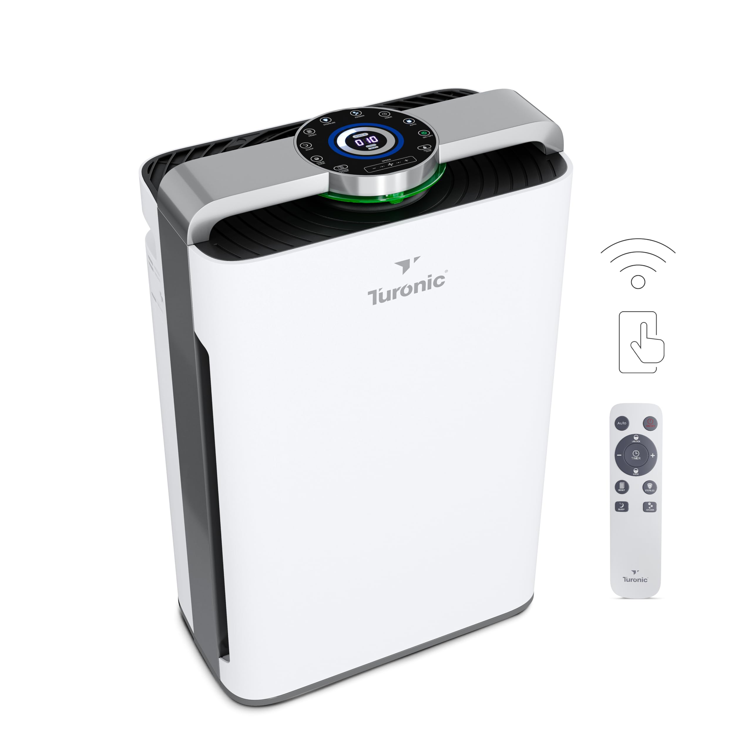 Turonic PH950 - Air Purifier And Humidifier Combo, up to 4200 Sq Ft Large Room Air Cleaner For Home, True Hepa 13 Filter, for Pet Hair, Smells, Pollen, Smoke in Office, Bedroom, Living Room, Basement