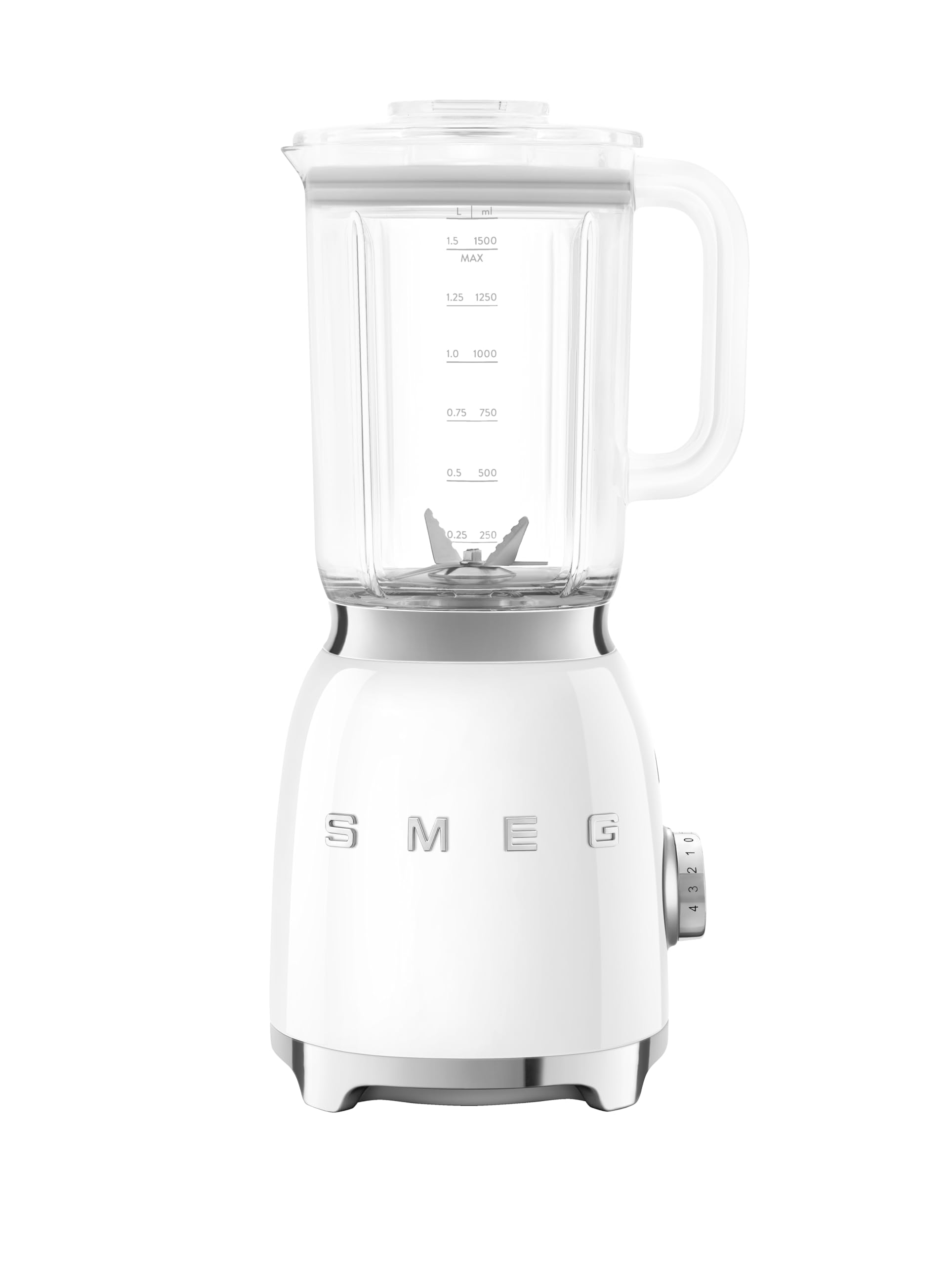 SMEG Tabletop Blender 4 Speed, BLF03WHUS, White - NEW