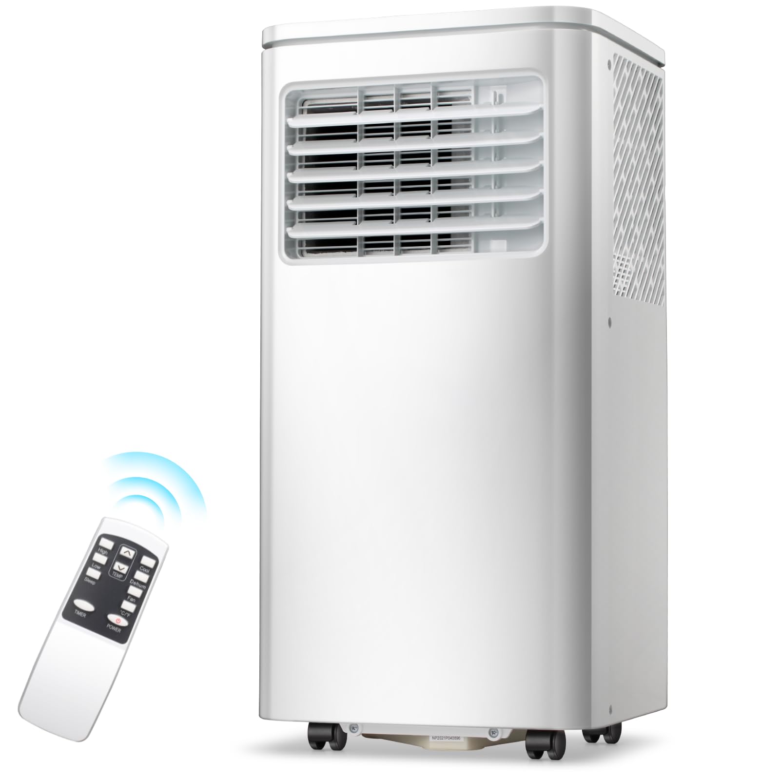 Electactic Portable Air Conditioner 8000 BTU, Remote Control, Fan Mode, Cools 350sq. ft, 24 Hour Timer, Quiet Operation,Window Fan, 2 Speed for Bedroom Office Home Dorm