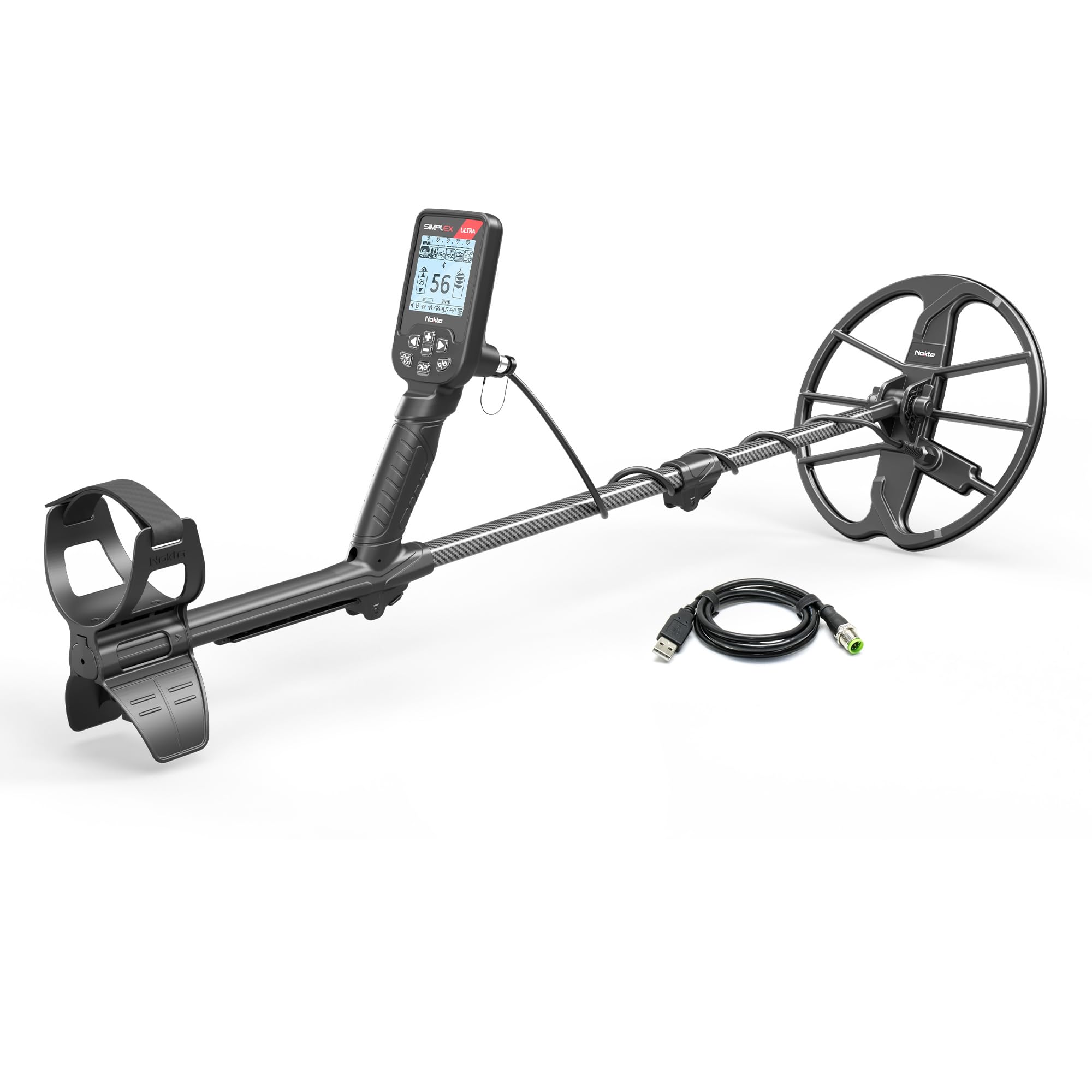 Nokta Simplex Ultra Waterproof Metal Detector with Carbon Fiber Shaft and 11” Search Coil (Metal Detector)