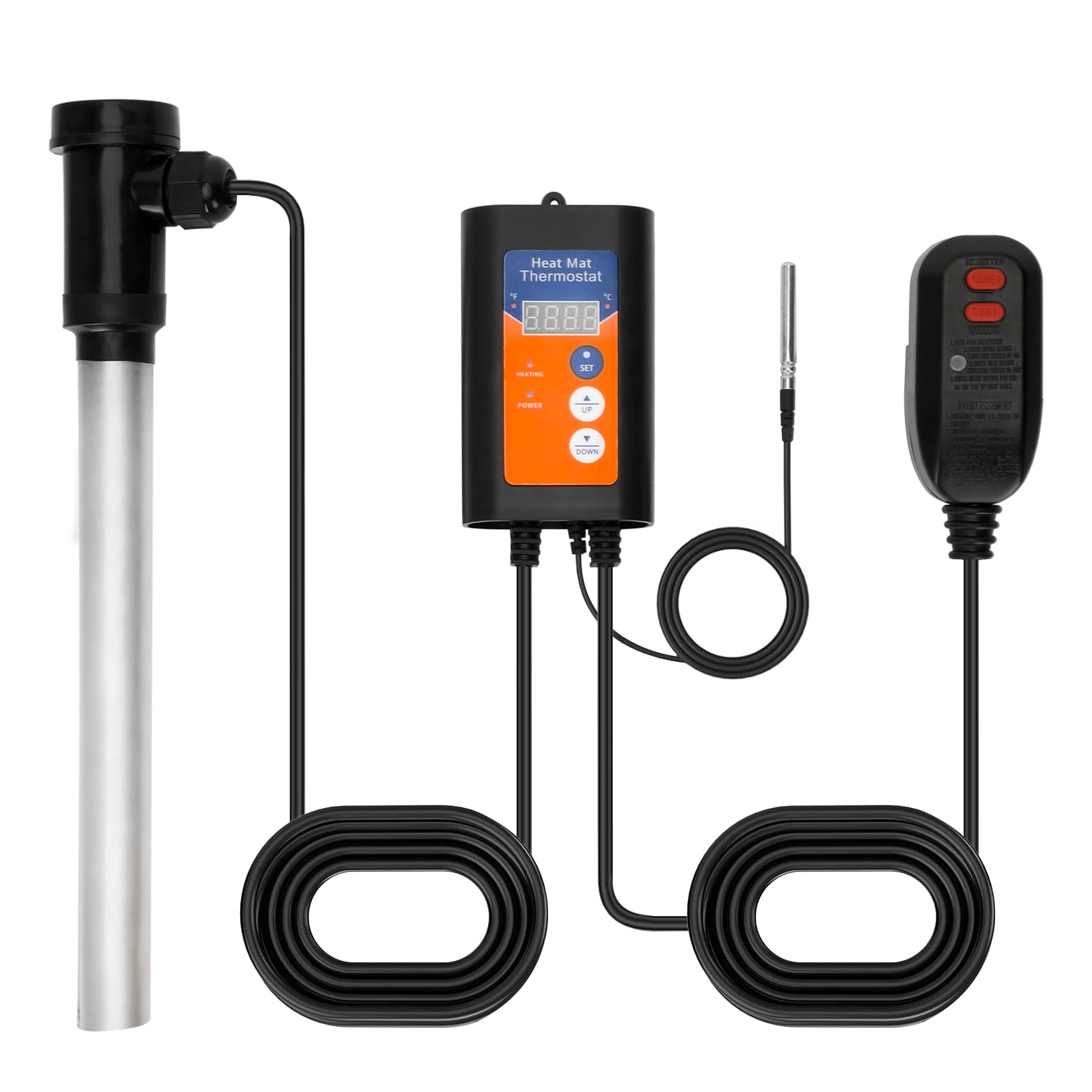 1500w Immersion Water Heater, Portable Submersible Heater,Titanium Immersion hot tub Water Heater with UL Listed capacitors Leakage Protection-Accurate Temperature Control