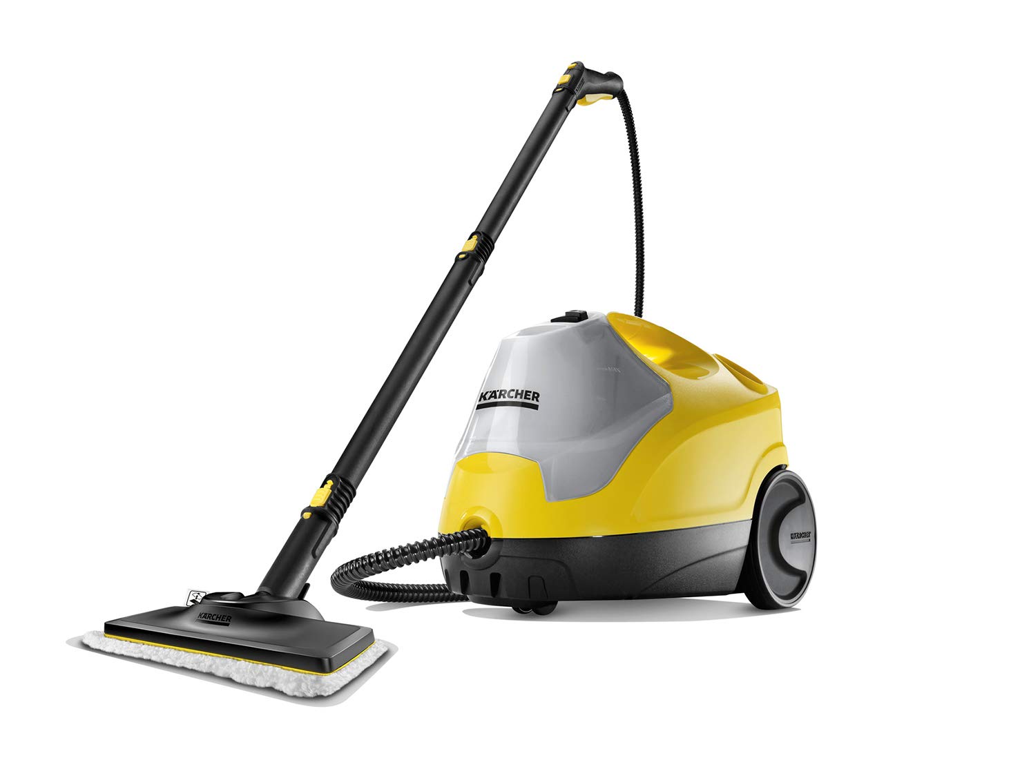 KARCHER SC4 Easy-Fix Canister Steam Cleaner, Modern, Yellow, 251mm W x 380mm L x 273mm H, 4.1kg, Corded Electric, 12V, General Household Surfaces