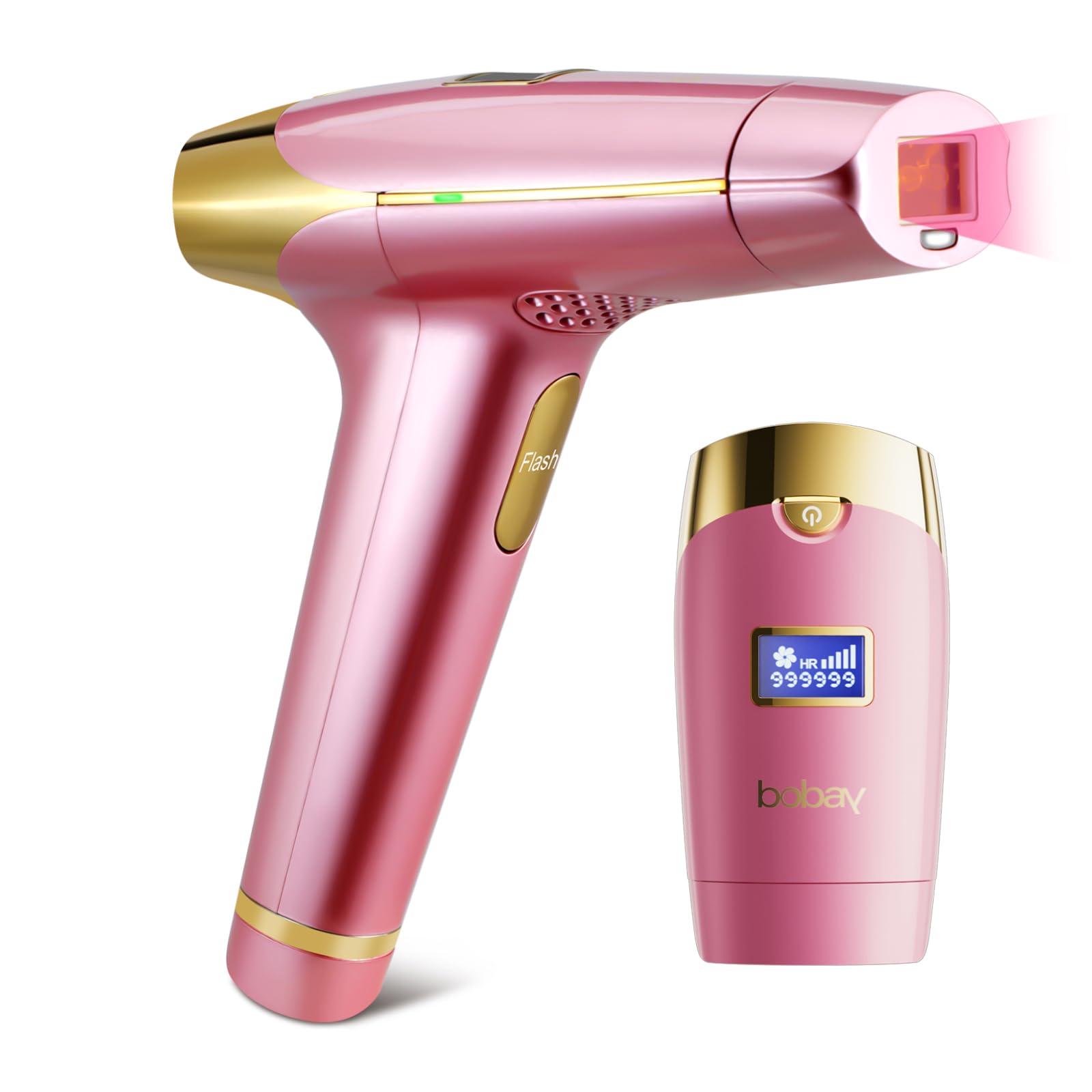 BoBay IPL Laser Hair Removal for Women - 999,990 Flashes, 18.9J High-Energy Device for Permanent Hair Removal on Bikini, Underarms, Arms, Legs & Body with Skin Tone Sensor for Painless Home Use