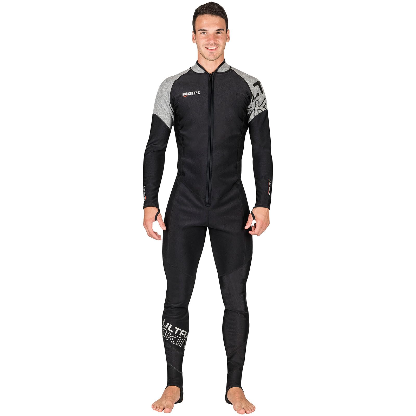 Mares Men's Steamer Ultra Skin - UPF 50+ Sun Protection One Piece Full Body Long Sleeve Scuba Diving Undersuit with Ultraskin Technology, Black, XX-Large