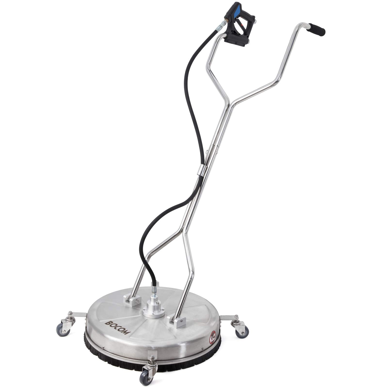 BOCOM 24 Inch Pressure Washer Surface Cleaner Dual Handle Commercial Power Washer Accessory & Parts Concrete Floor Scrubber Attachment with Wheels for Cleaning Driveways, Sidewalks, Patios, 4000 PSI