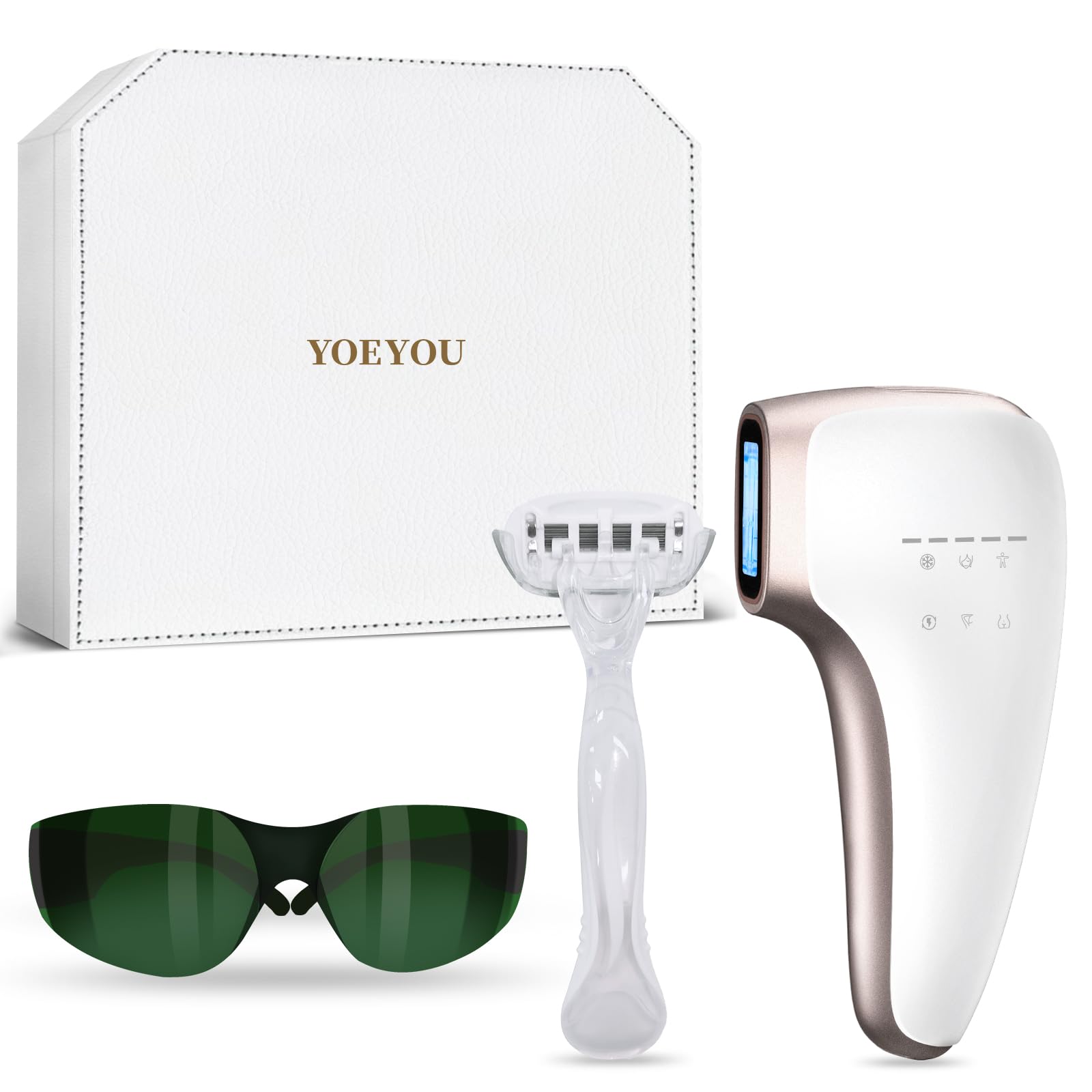 Laser Hair Removal, 25J Large Energy IPL Hair Removal Device, 39°F Truly Pain-free Sapphire Ice-Cooling, 999999+ Flashes At-Home Hair Removal for Women & Men, 5 Modes for Whole Body,FDA Cleared