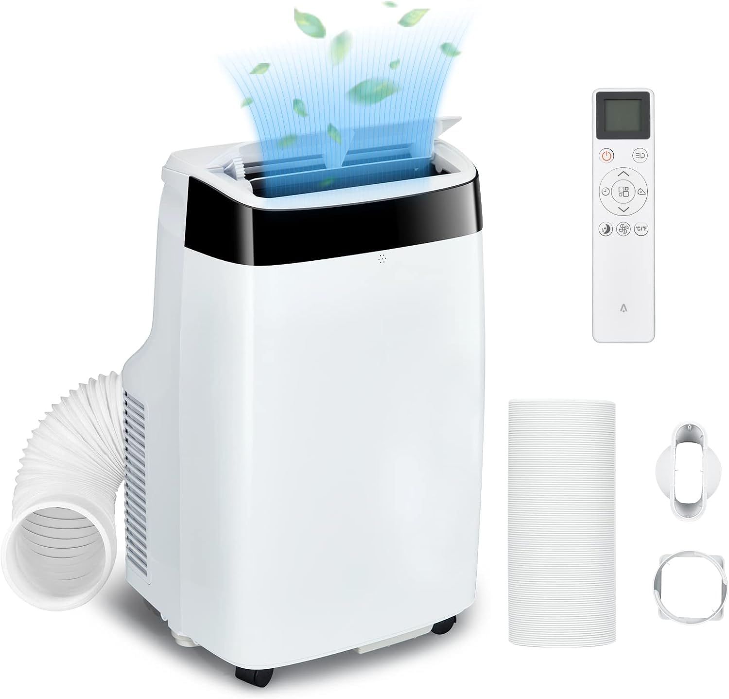 Takywep 10,000 BTU Portable Air Conditioner with Remote Control, Air Conditioner Cool Up to 450 Sq.Ft., 3-IN-1 AC Unit with Built-in Cool, Dehumidifier & Fan Modes, Window Installation Kit, 24H Timer
