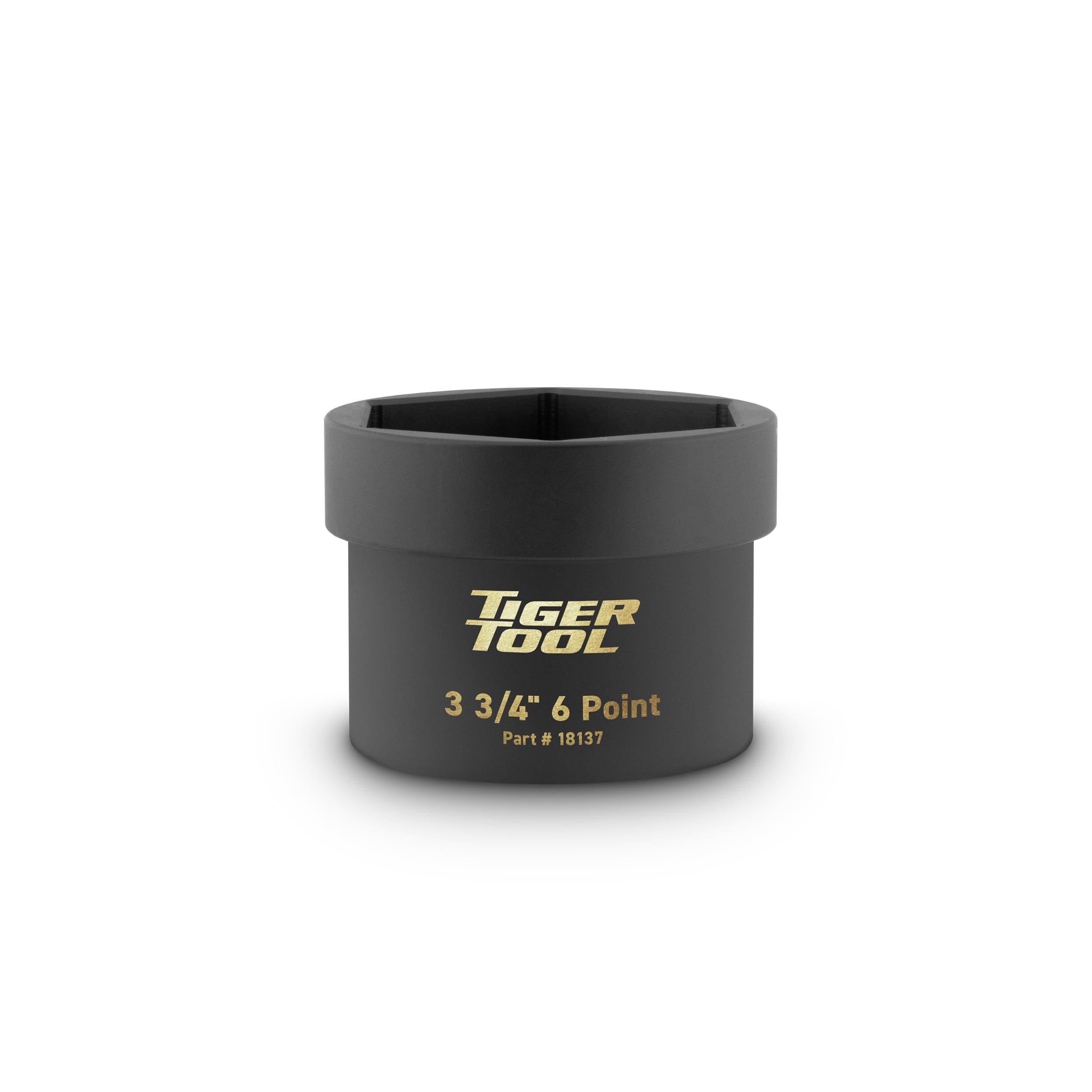 Tiger Tool 3-3/4 Inch 6-Point Axle Nut Socket for Commercial Trucks, Compatible with Class 6 – 8 Semi Trucks, Heavy Duty Transportation Trucks and Equipment, 18137