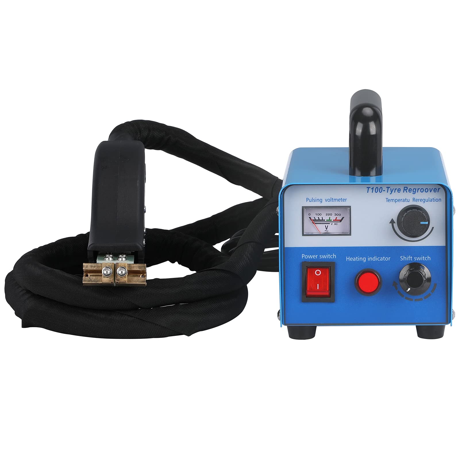 DIYAREA Tire Iron Machine Grooving Tools,110V 400W Tyre Iron Regroover,Professional Tire Rubber Groover Machine with 20 pcs Blades Cutter Knives