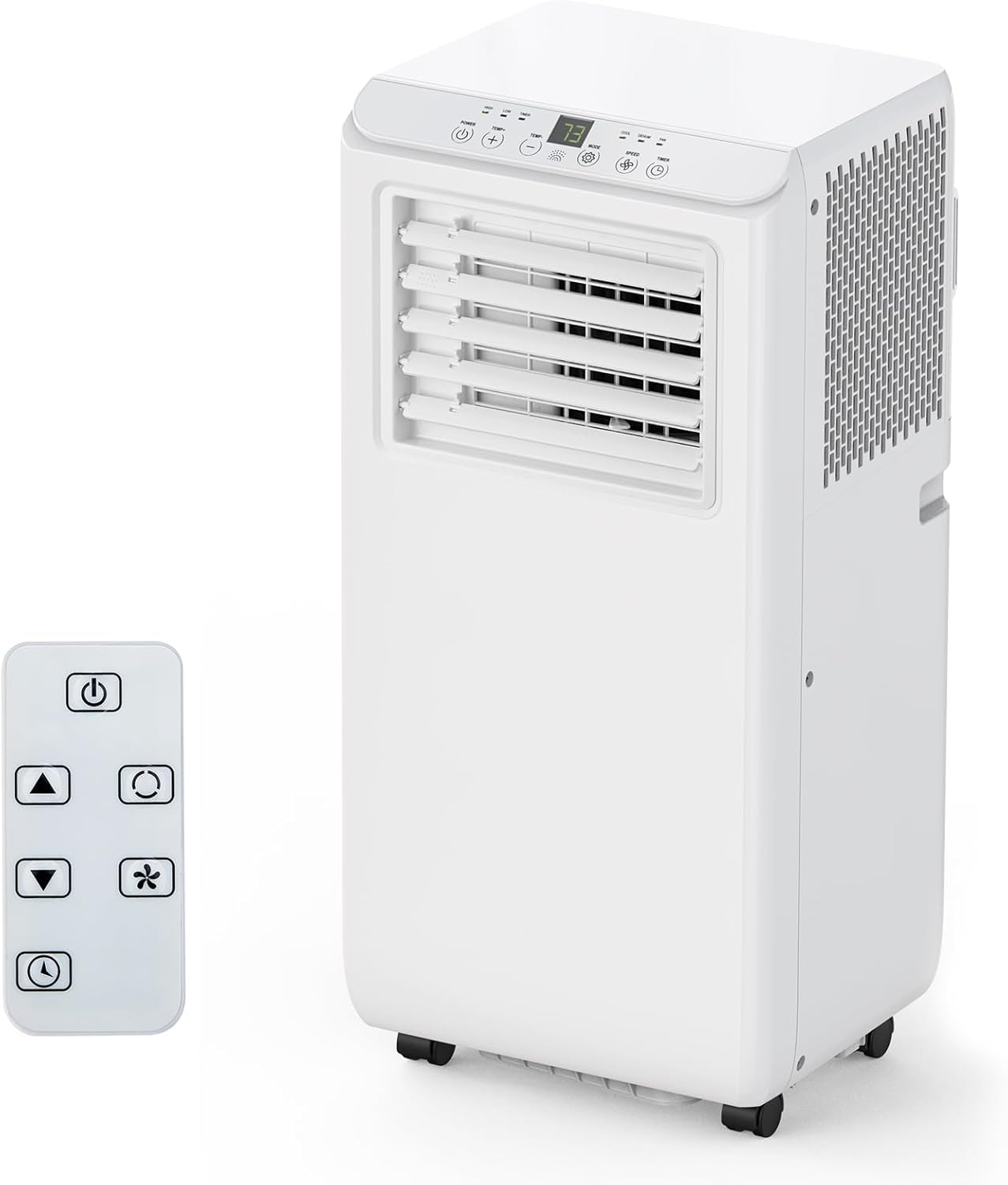 Portable Air Conditioners, Air Conditioner with Cooling, Dehumidifier, Fan 3-IN-1 Modes, Auto Evaporation for Home up to 350 sq. ft. Complete Window Mount Exhaust Kit, 24H Timer, White