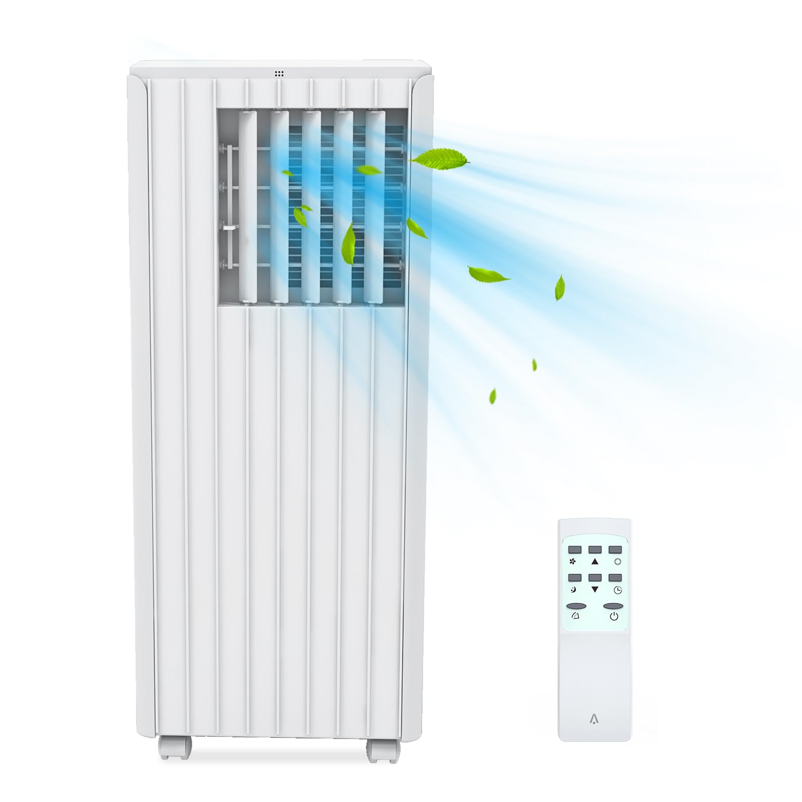 8,000BTUs Portable Air Conditioners Room Up to 350 Sq.Ft, 4-In-1 Portable Ac With Cool, Fan, Dehumidifier & Sleep Mode, Indoor Ac Unit w/Remote Control, 24H Timer, Window Installation Kit, White